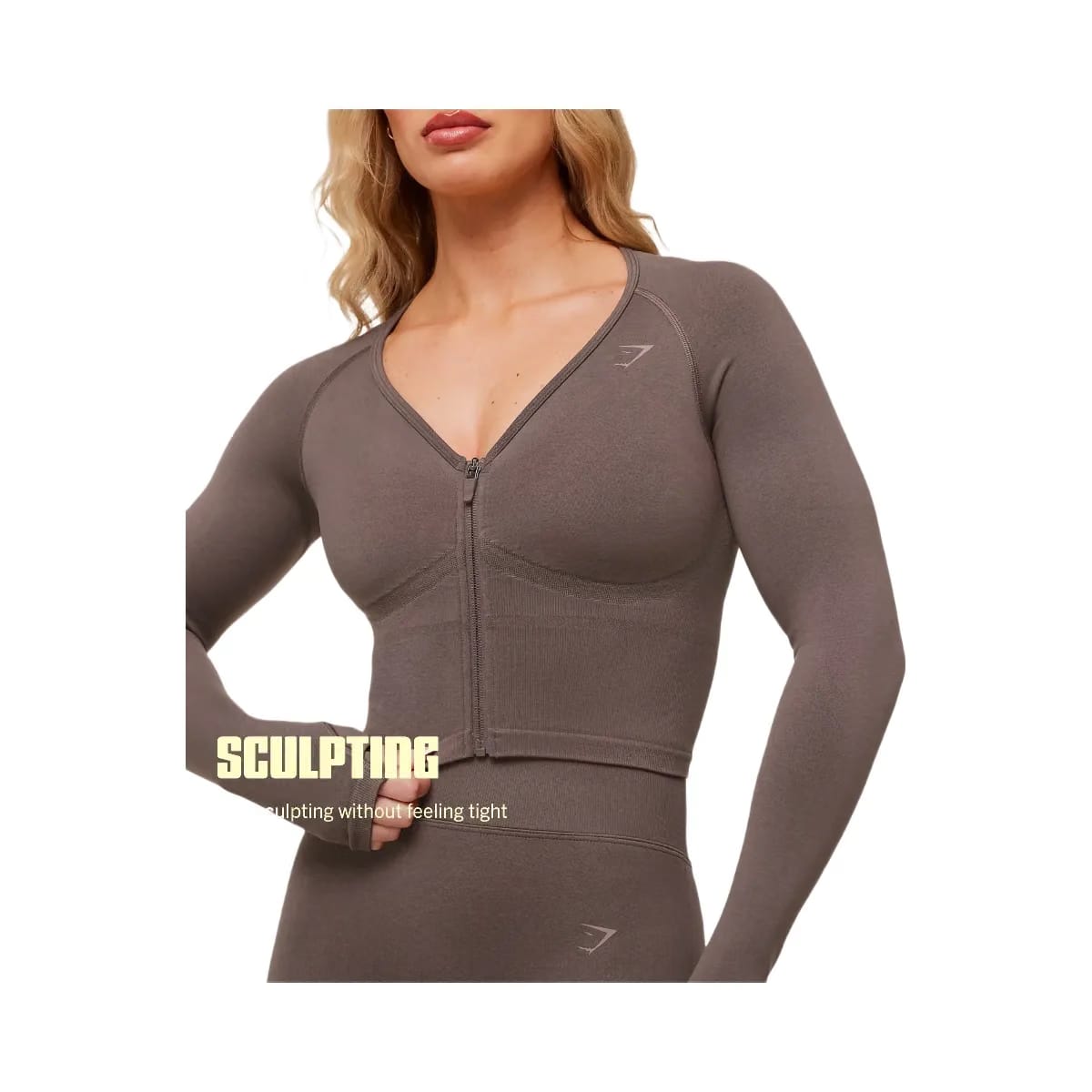 Gymshark Lift Seamless Jacket "Cool Brown"