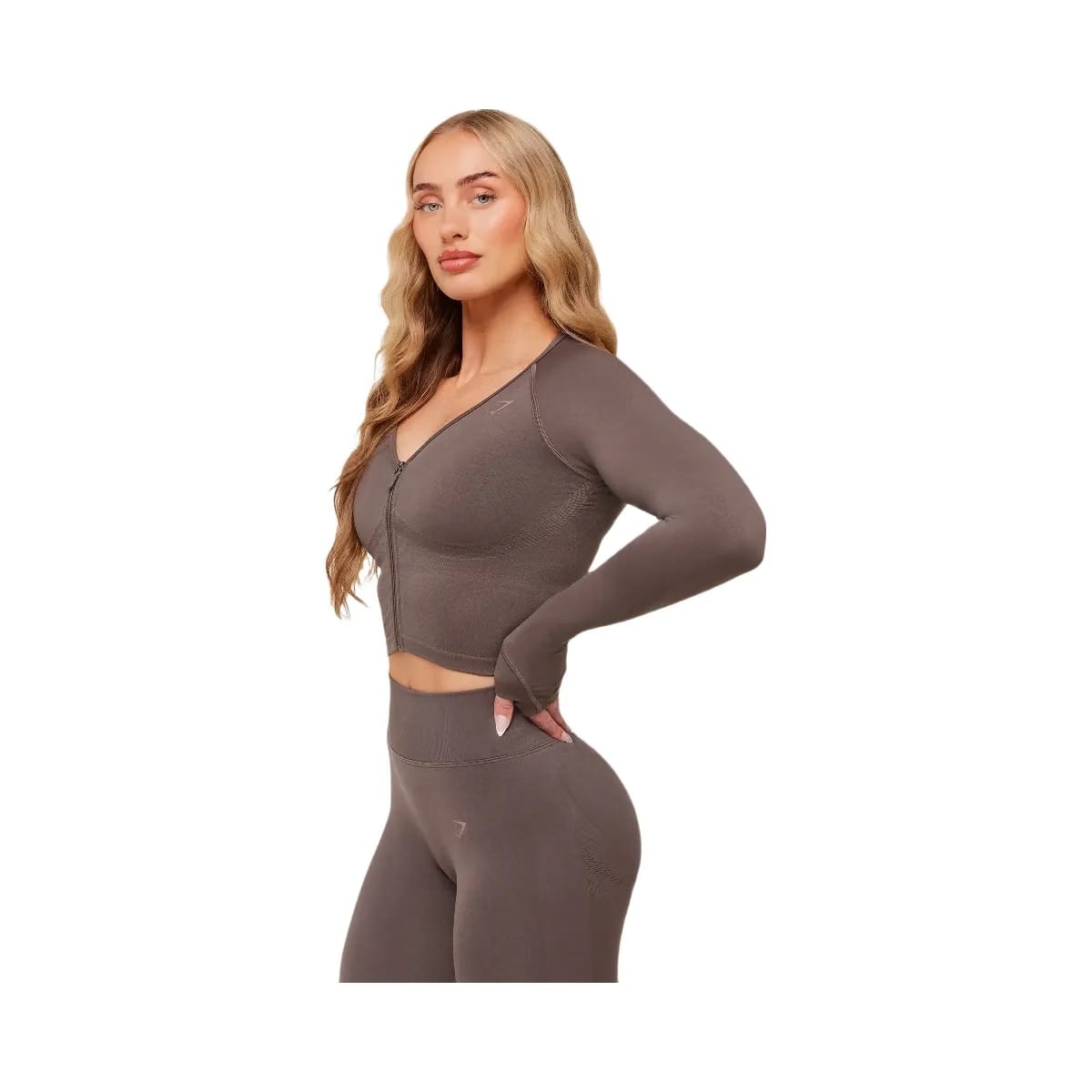 Gymshark Lift Seamless Jacket "Cool Brown"