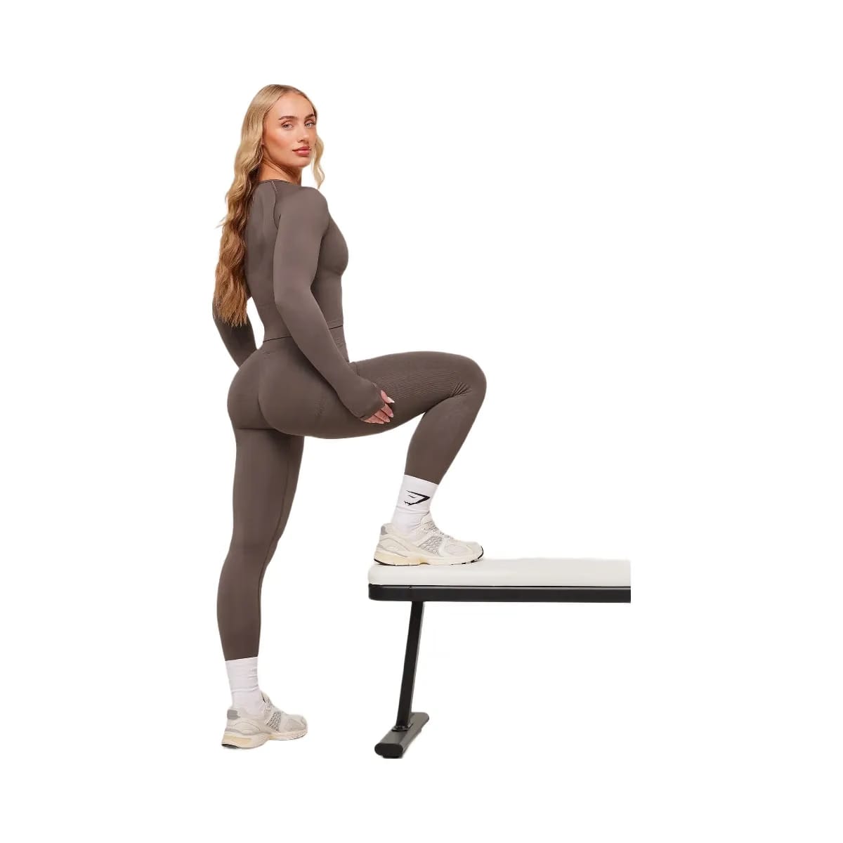 Gymshark Lift Seamless Jacket "Cool Brown"
