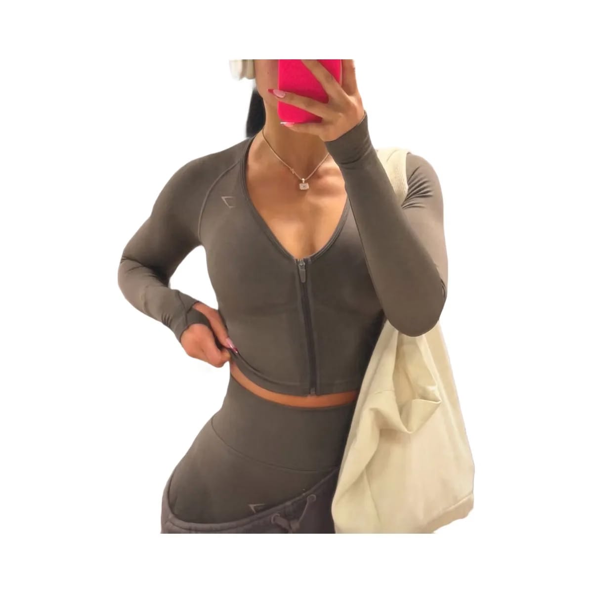Gymshark Lift Seamless Jacket "Cool Brown"