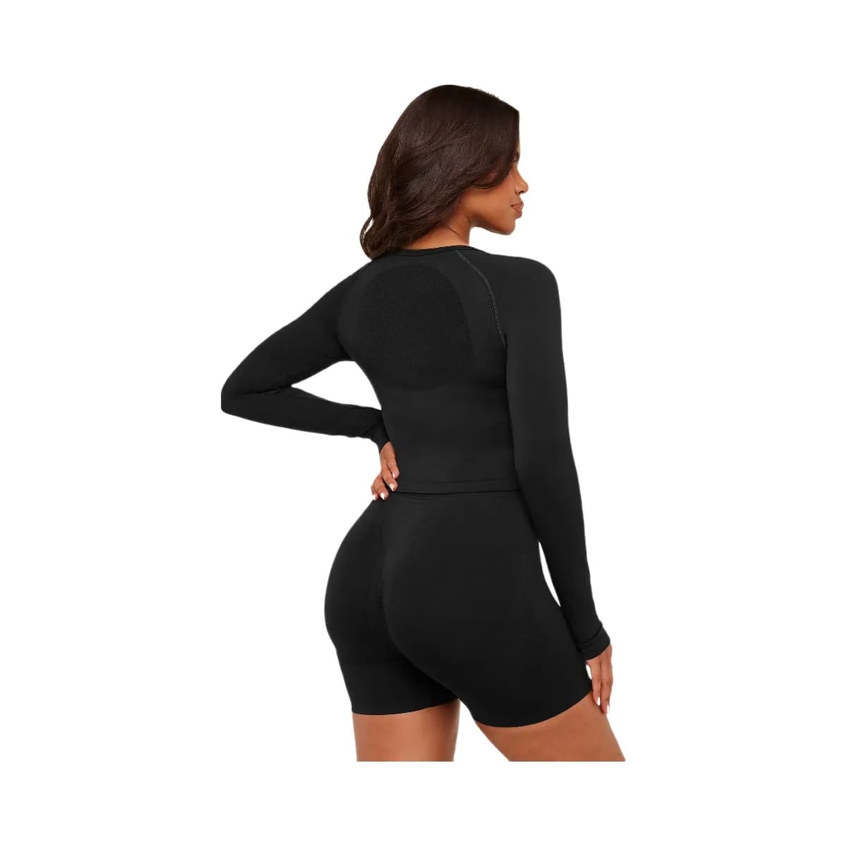 Gymshark Lift Seamless Jacket "Black Black Marl"