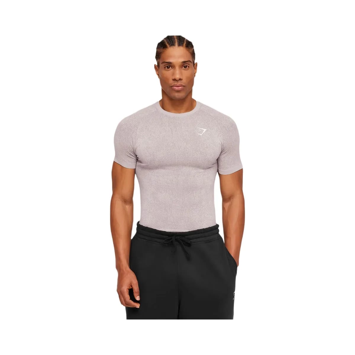 Gymshark Geo Seamless Grid T-Shirt "Dawn Purple Dusk Purple"
