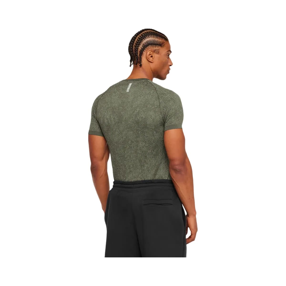 Gymshark Geo Seamless Grid T-Shirt "Strength Green Haze Green"