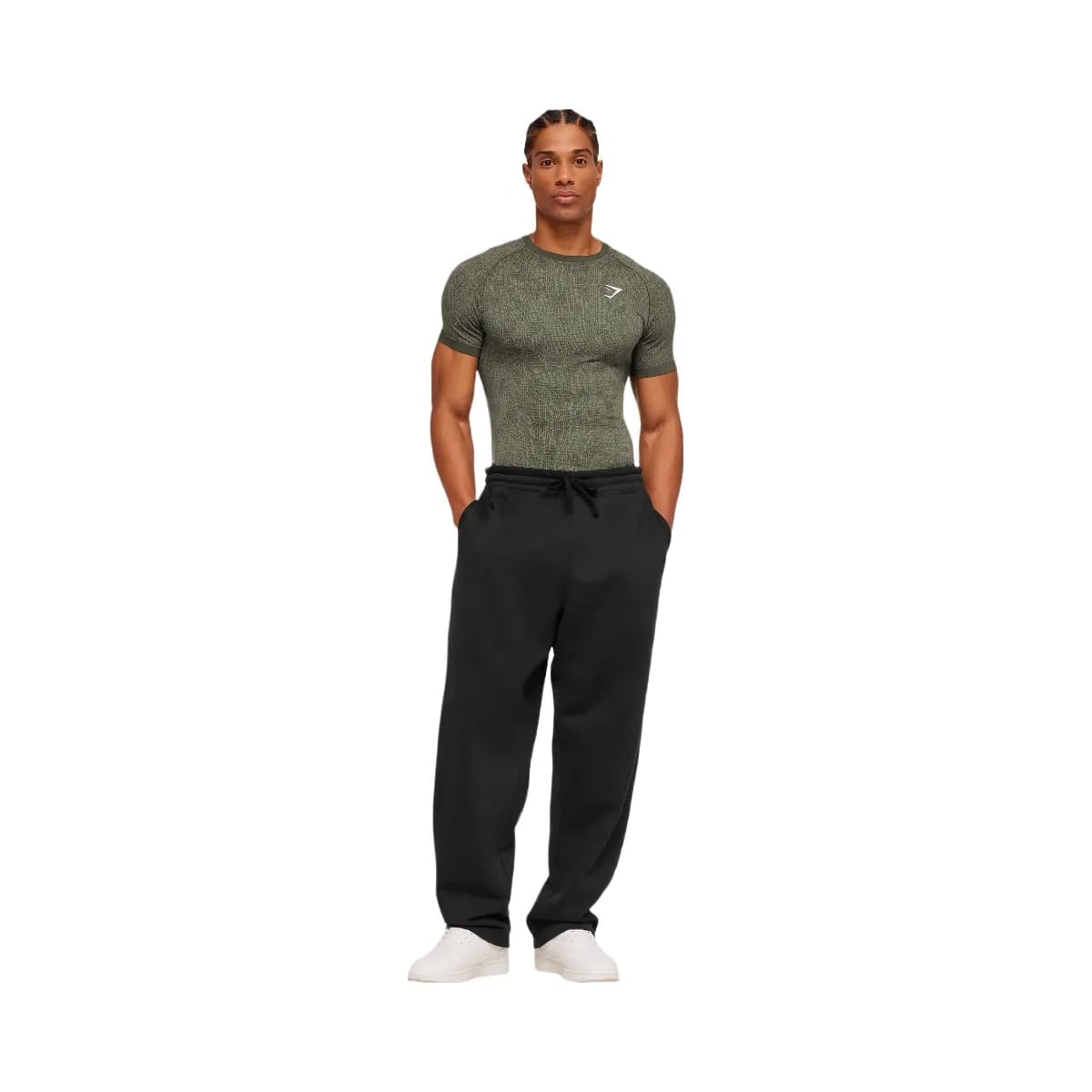 Gymshark Geo Seamless Grid T-Shirt "Strength Green Haze Green"