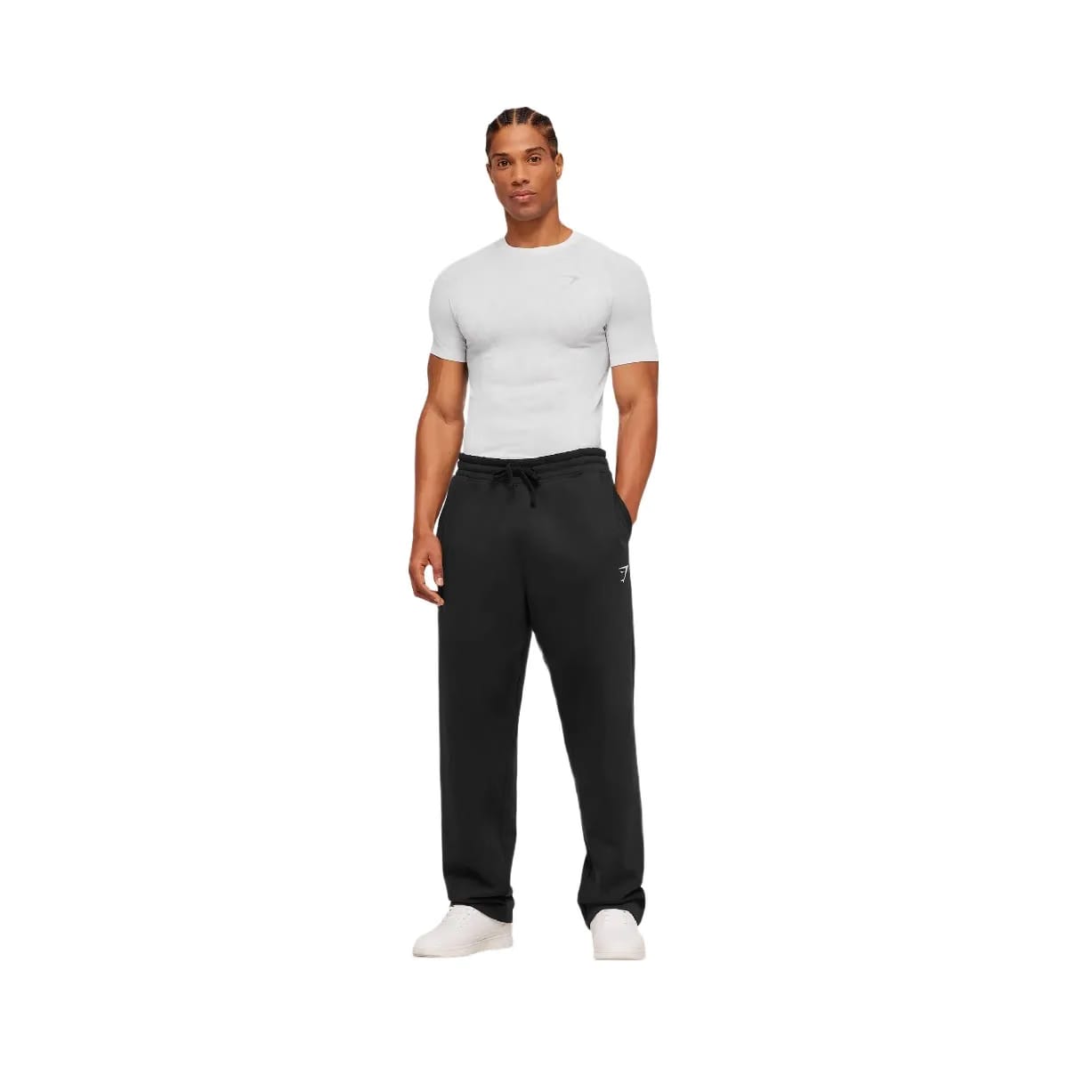 Gymshark Geo Seamless Grid T-Shirt "White Silver Grey"