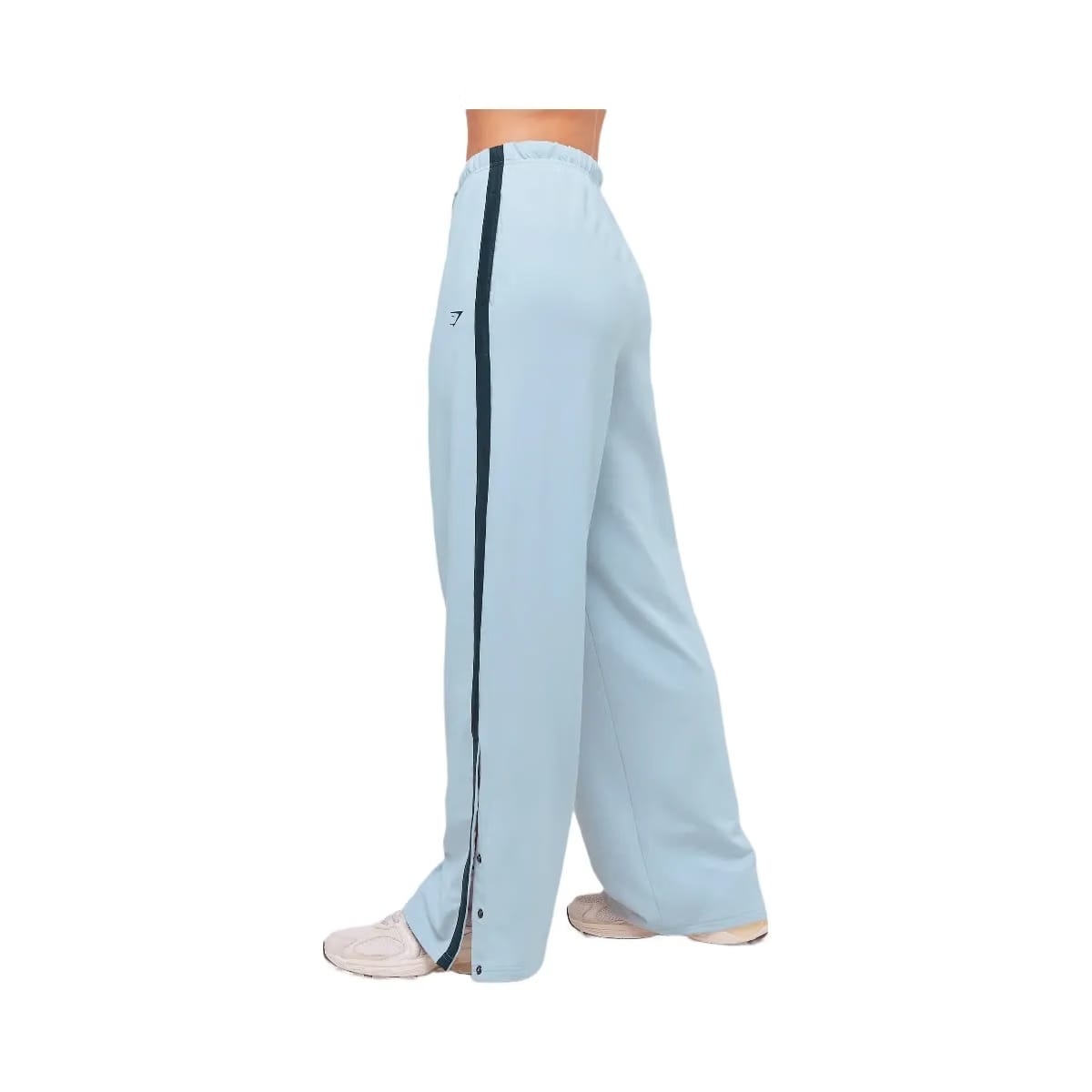 Gymshark Retro Stripe Snap Pants "Smoke Blue Deep Petrol Blue"