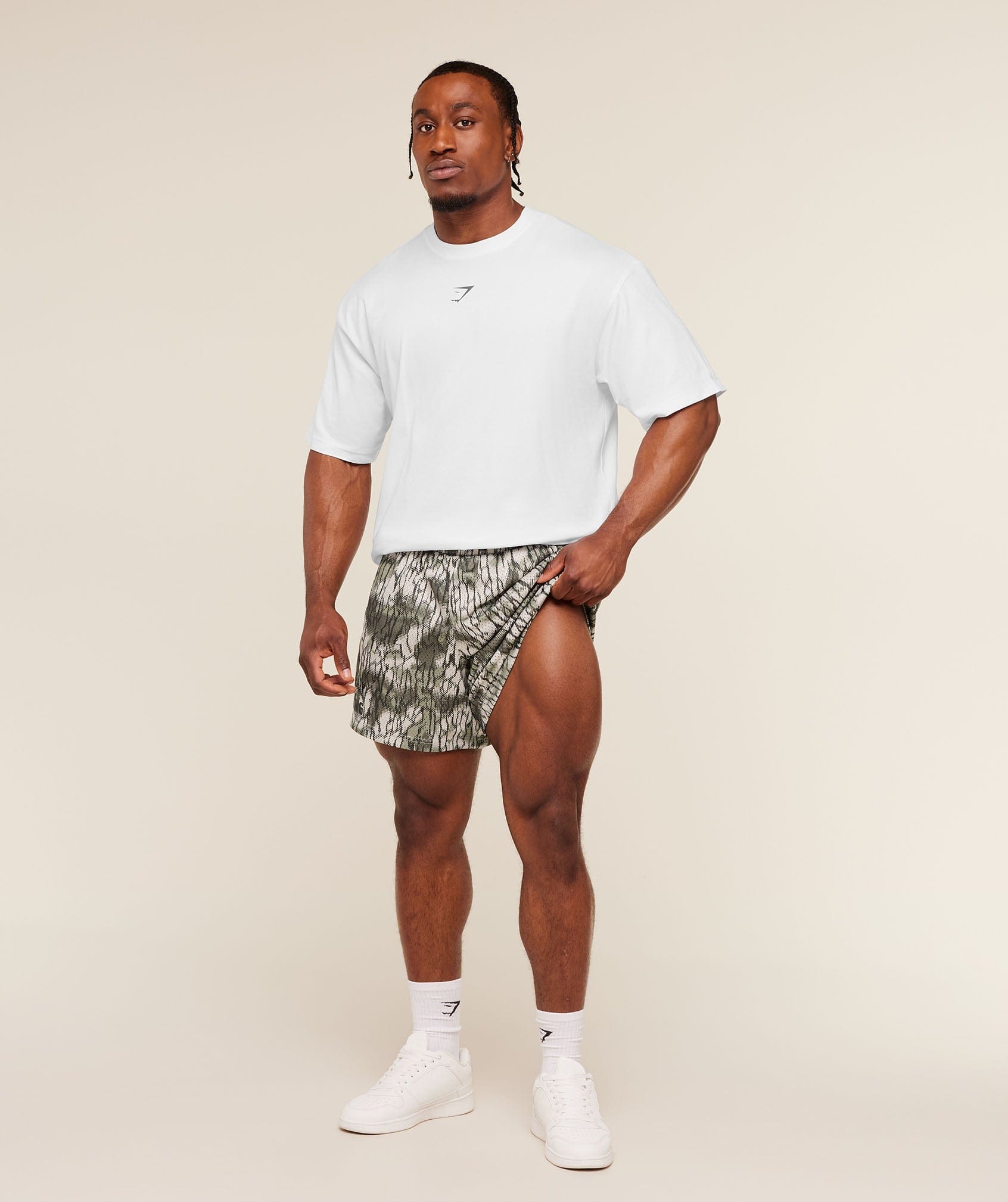 Gymshark Lifting Mesh 5" Shorts Pebble Grey
