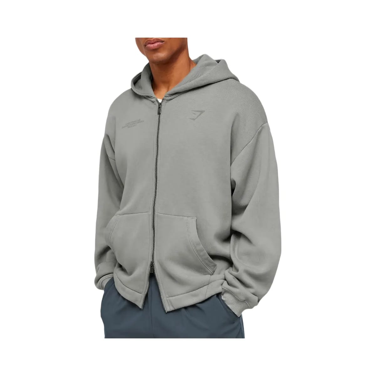 Gymshark Conditioning Club Washed Zip Through Hoodie "Smokey Grey Wash"