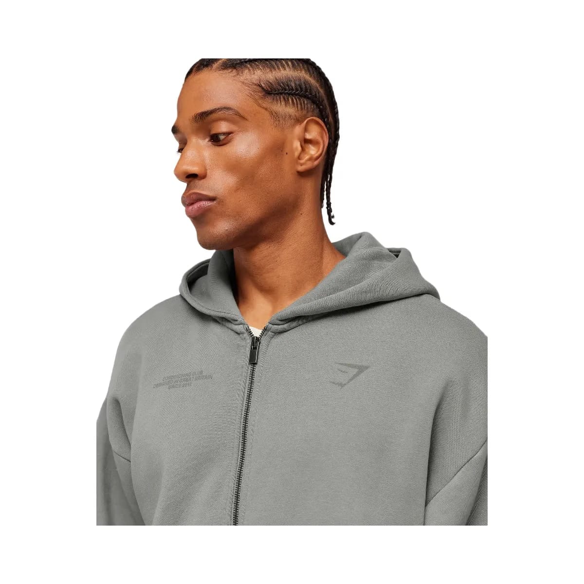 Gymshark Conditioning Club Washed Zip Through Hoodie "Smokey Grey Wash"