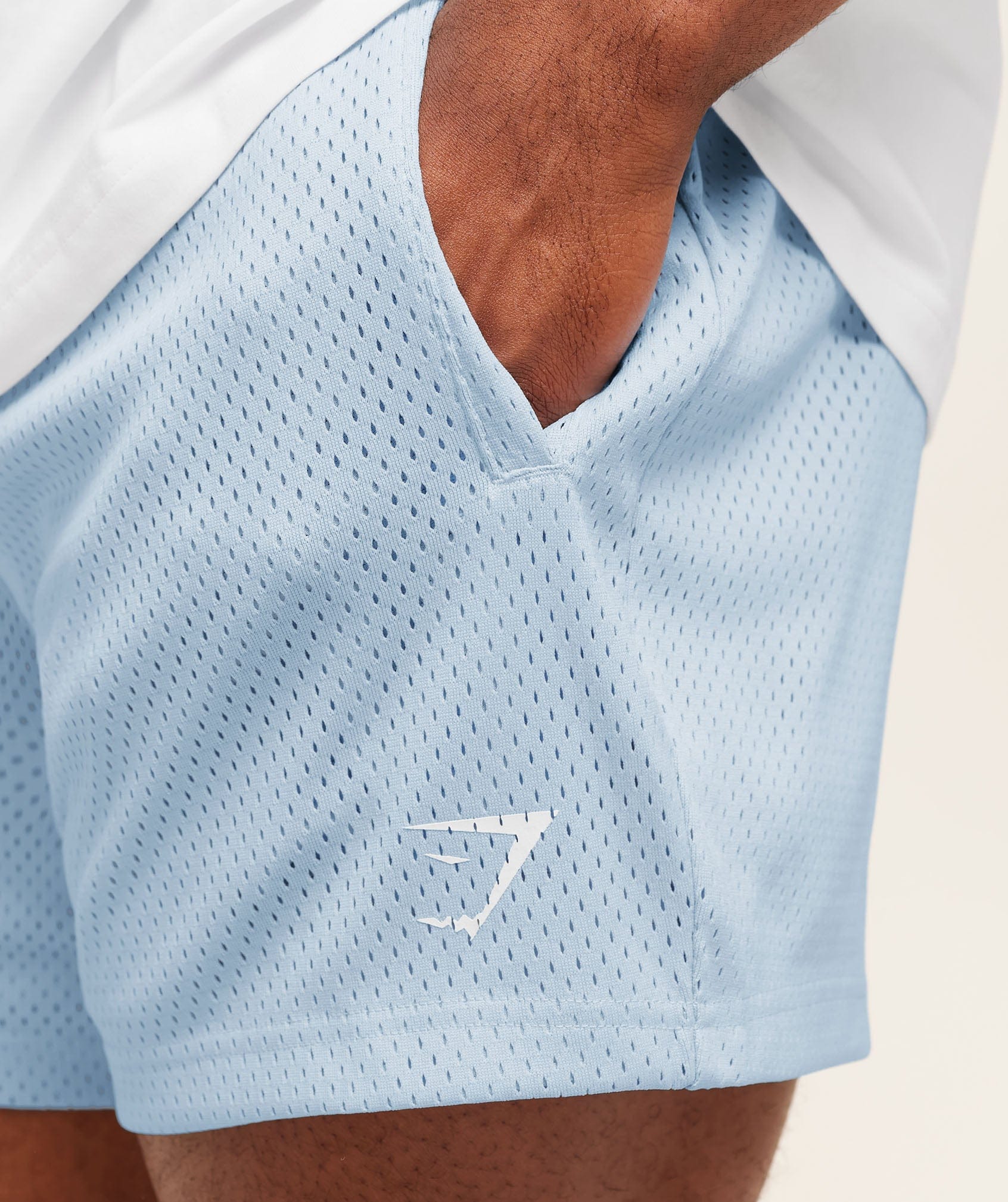 Gymshark Lifting Mesh 5" Shorts Chilled Blue