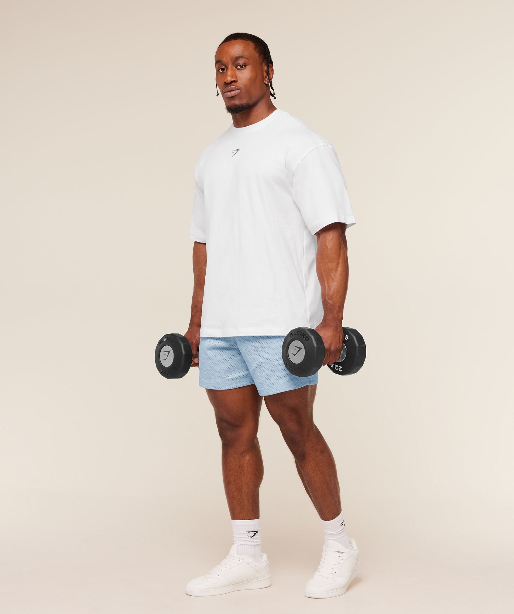 Gymshark Lifting Mesh 5" Shorts Chilled Blue