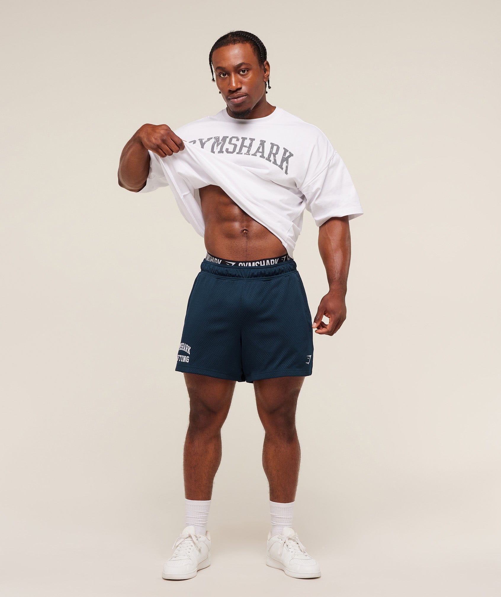Gymshark Lifting Mesh 5" Shorts Navy