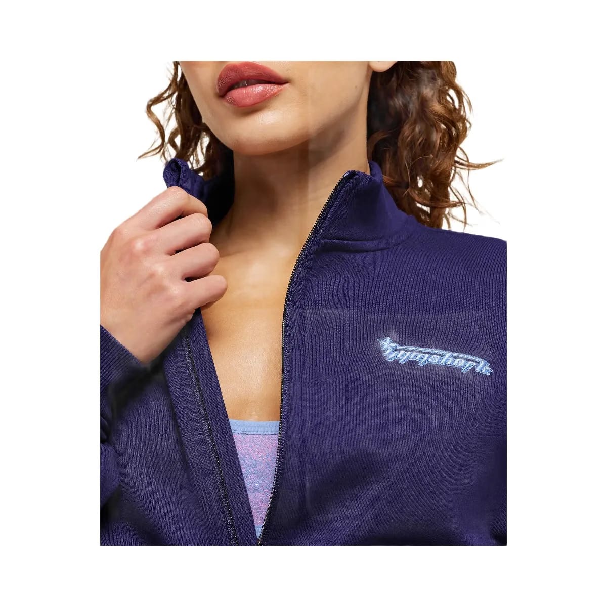 Gymshark Script Embroidery Full Zip Jacket "Indigo Purple"