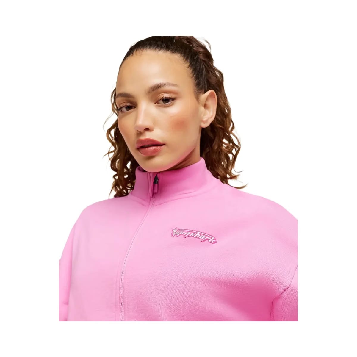 Gymshark Script Embroidery Full Zip Jacket "Focus Pink"