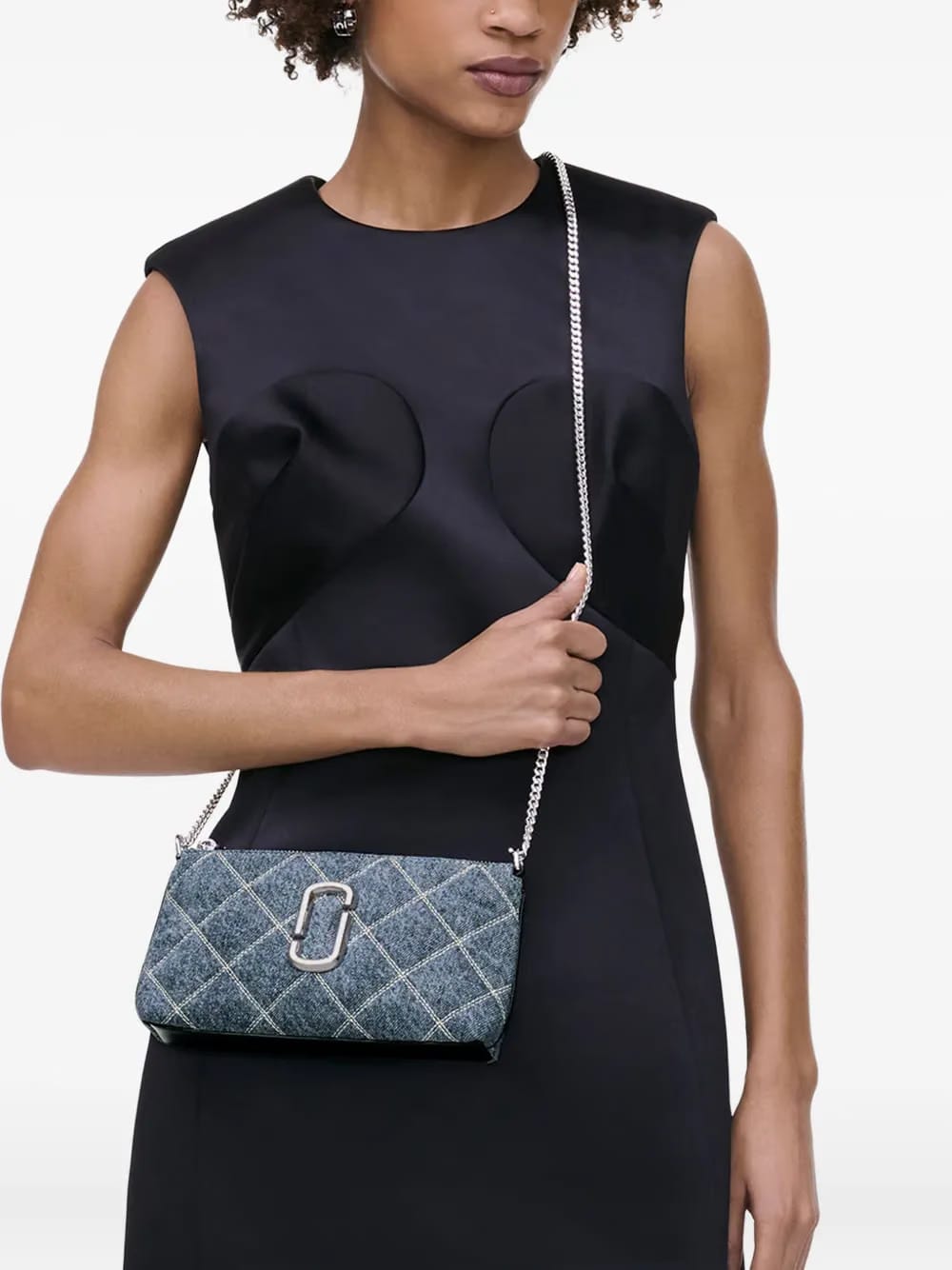 The Quilted Denim Utility cross body bag