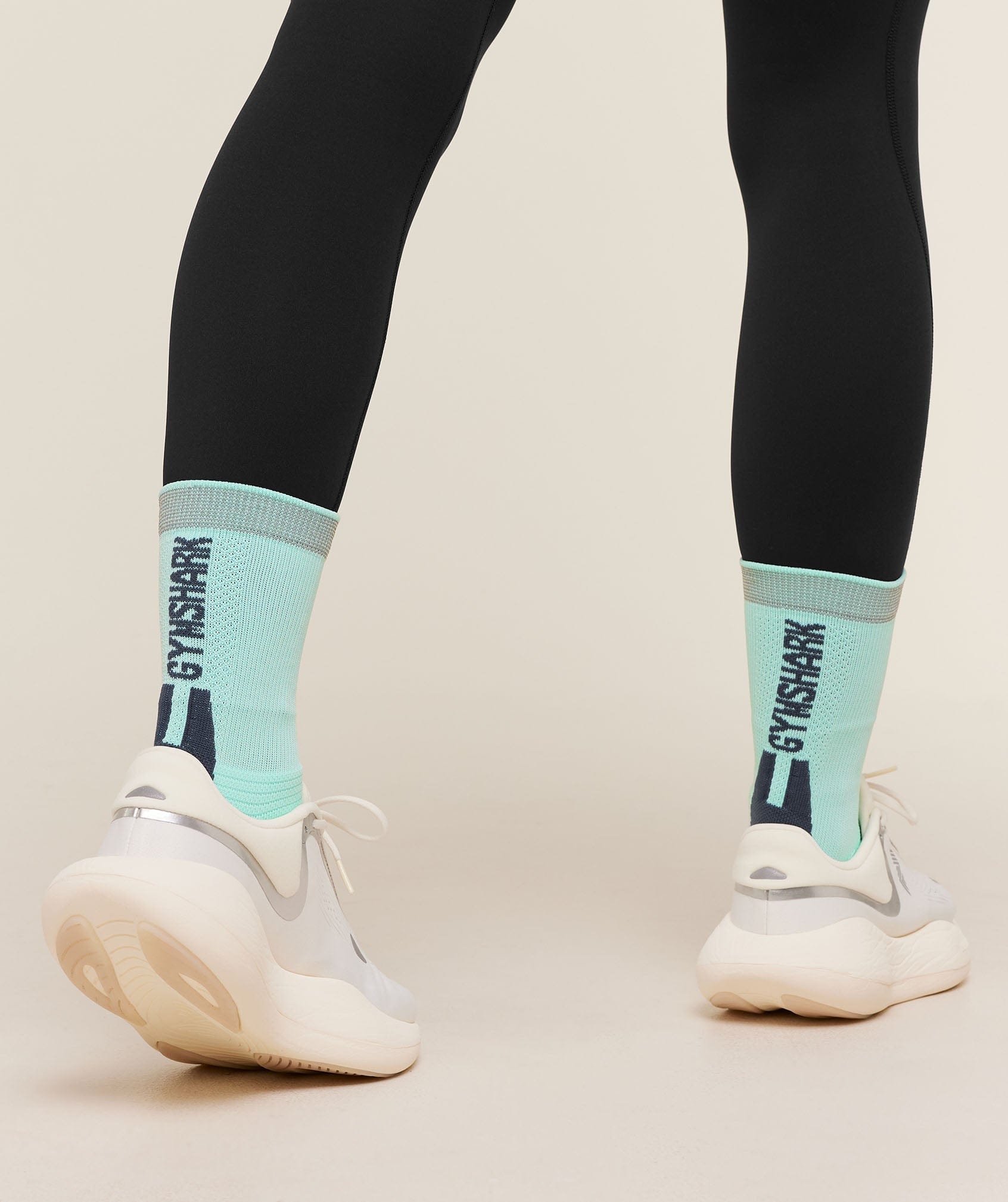 Gymshark Running Elite Crew Sock Single Pop Turquoise