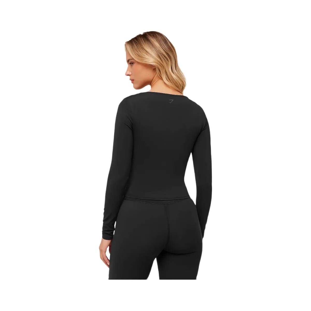 Gymshark Corset Long Sleeve Crop Top "GS Black"