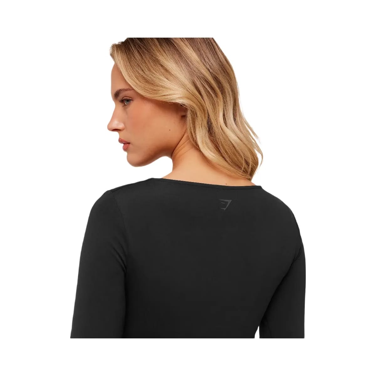 Gymshark Corset Long Sleeve Crop Top "GS Black"