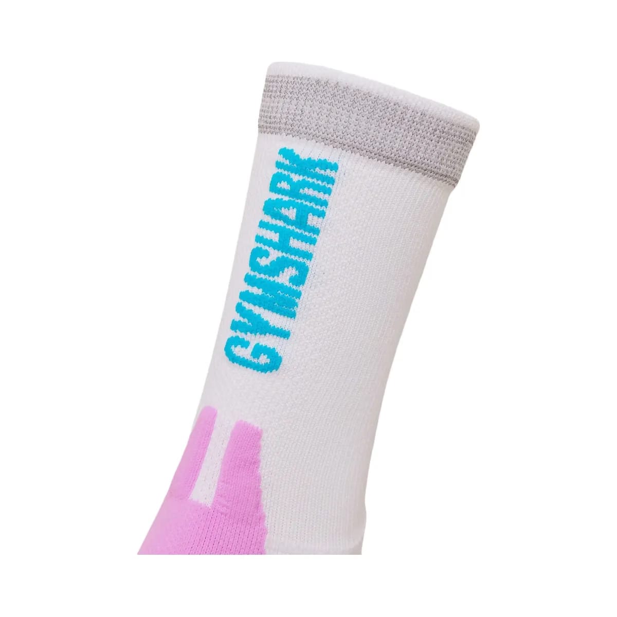 Gymshark Running Elite Crew Sock Single "White Brand Blue Sour Pink"