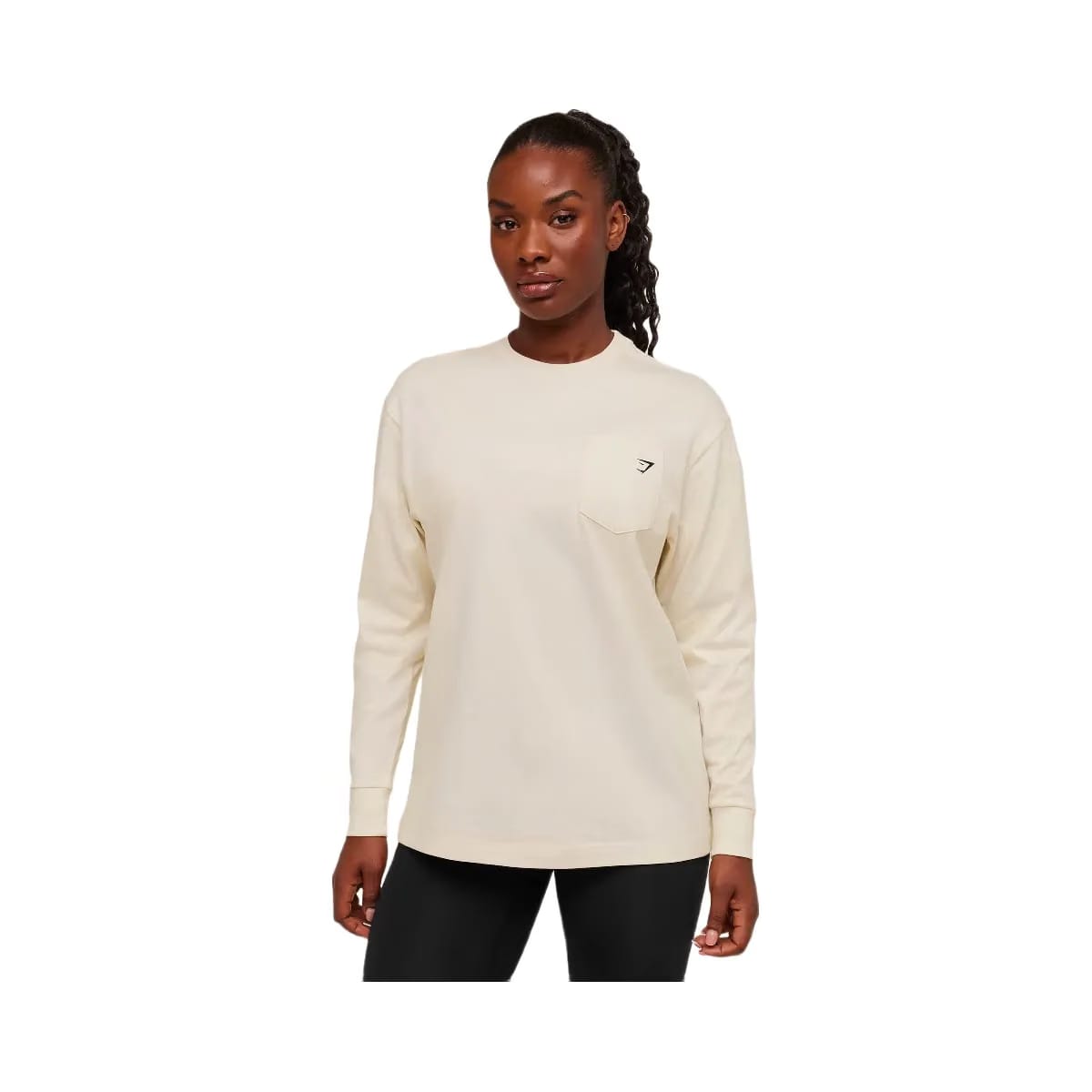 Gymshark Juicy Peach Long Sleeve T-Shirt "Oat White"