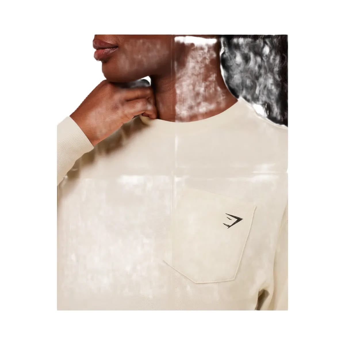 Gymshark Juicy Peach Long Sleeve T-Shirt "Oat White"