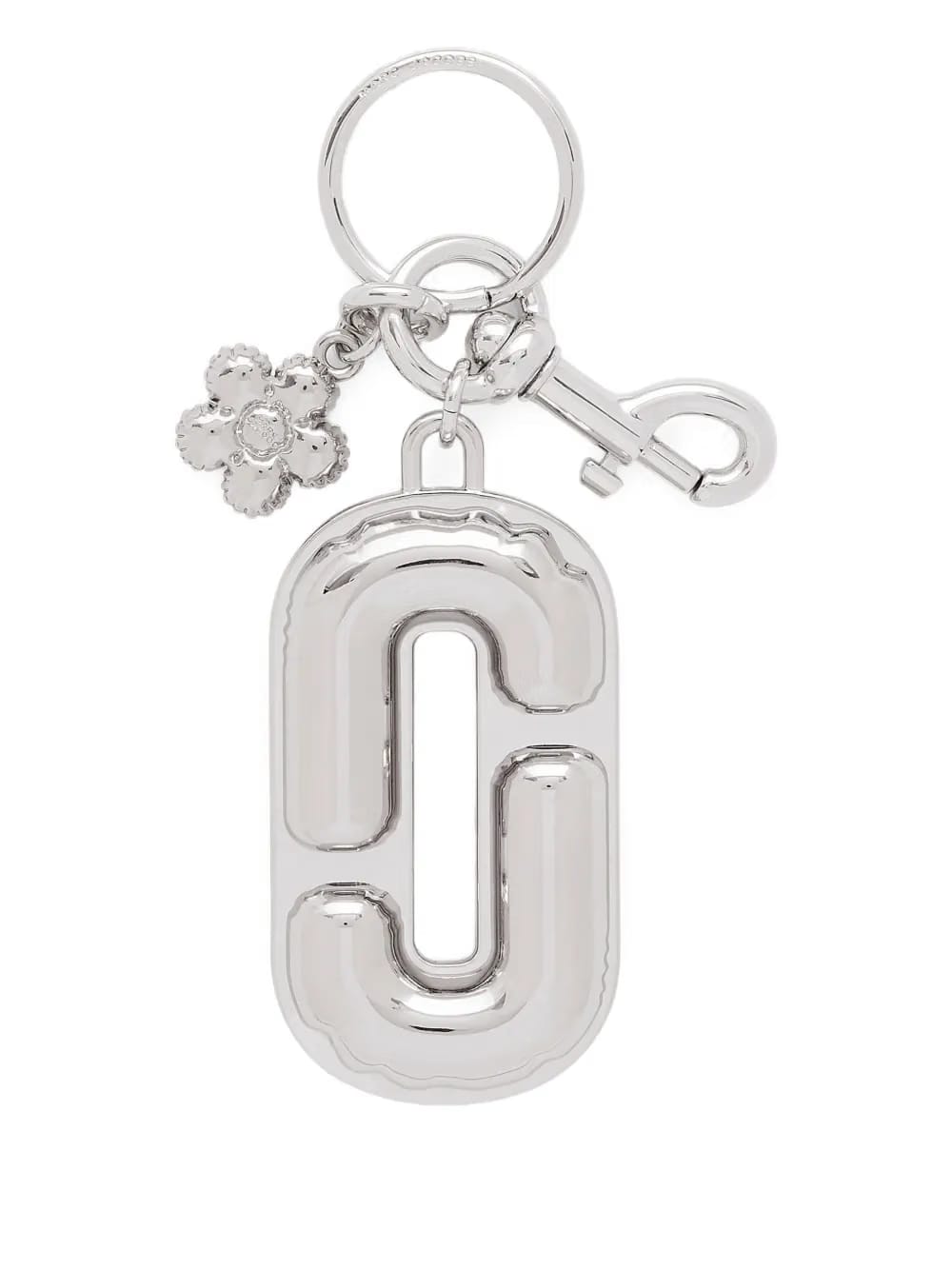 The J Marc balloon-shaped flower-embellished keyring