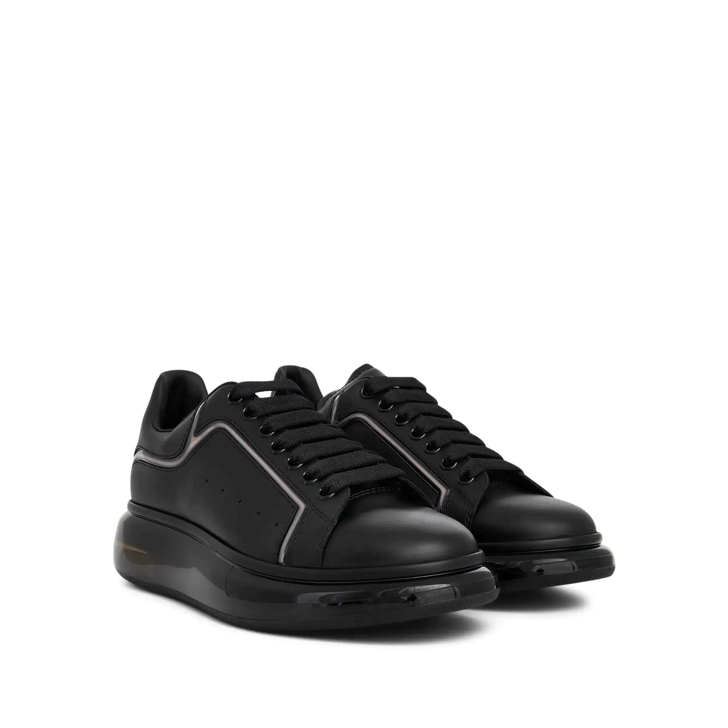 ALEXANDER MCQUEEN Transparent Sole Oversized Sneaker 'Black & Fume'