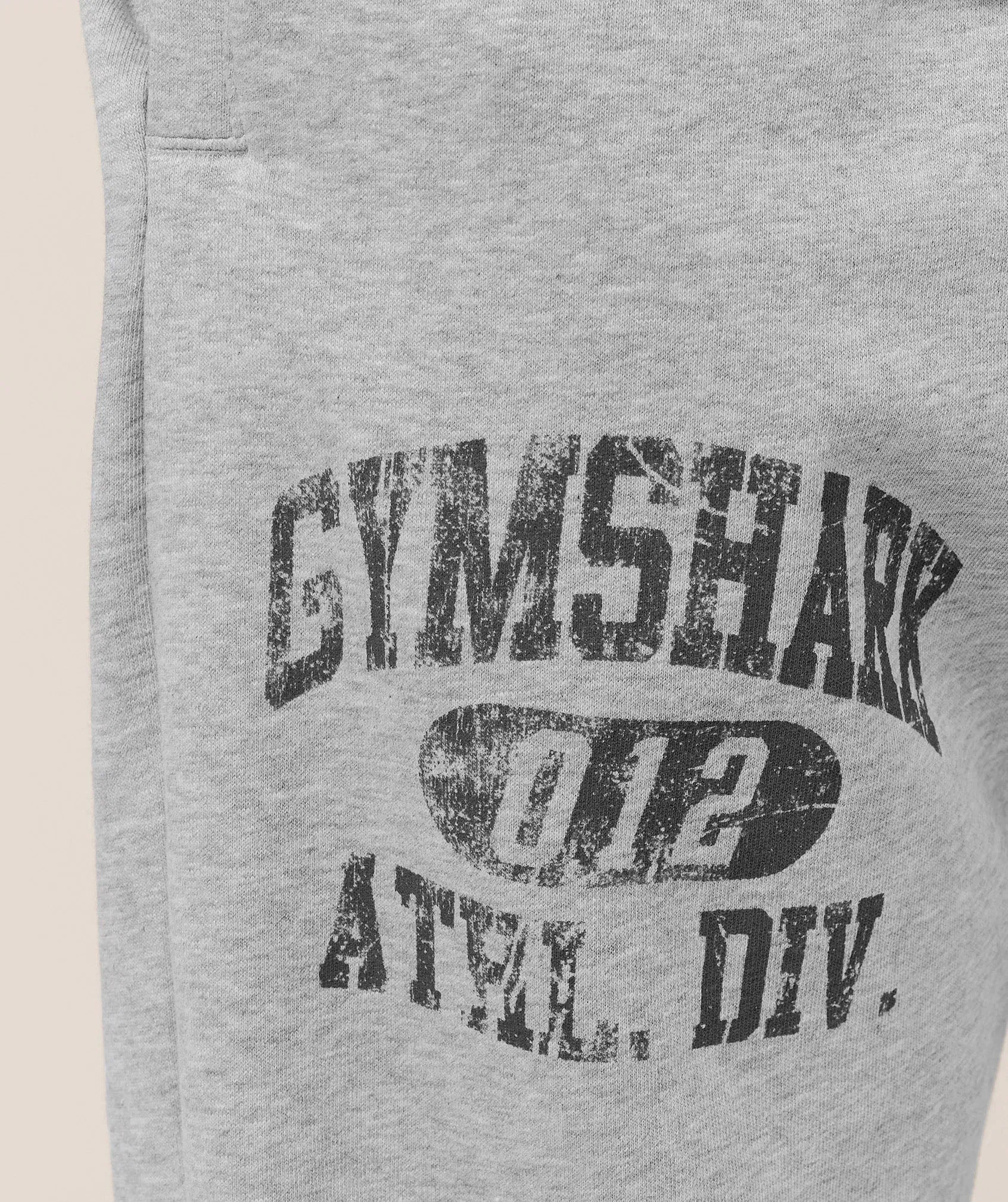 Gymshark Athletic Division Graphic Joggers Light Grey Core Marl