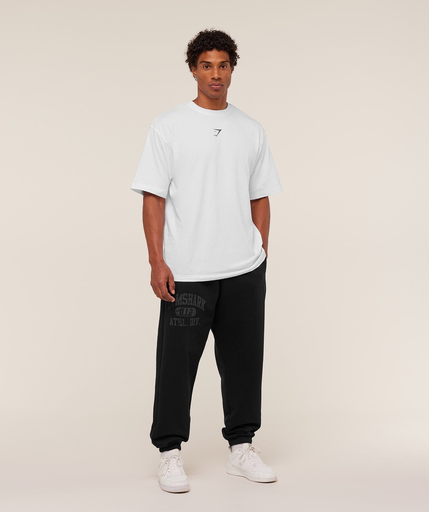 Gymshark Athletic Division Graphic Joggers GS Black