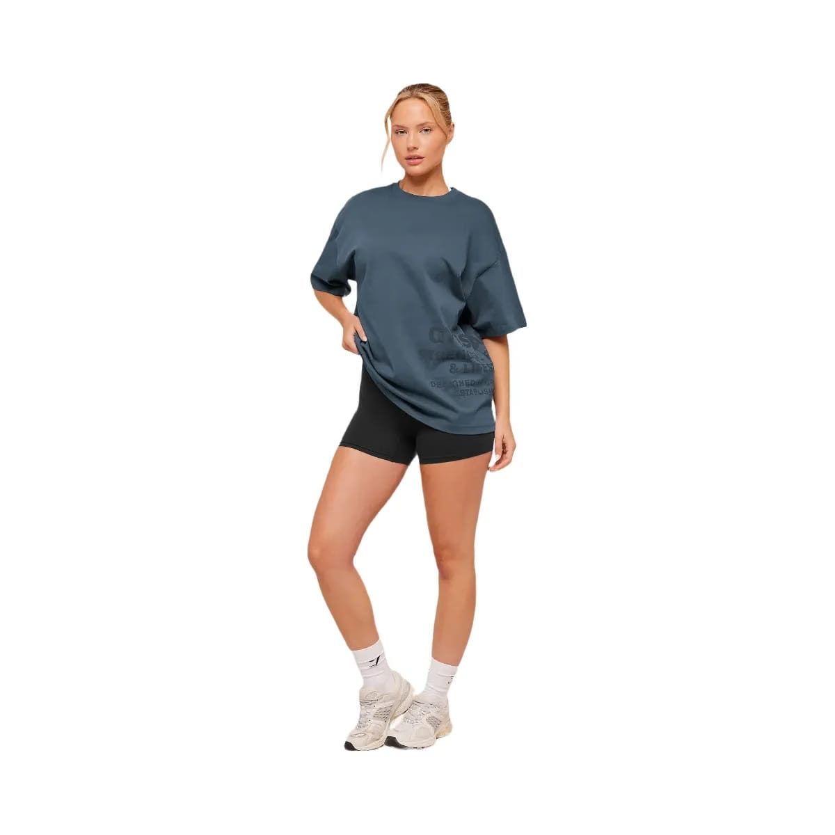 Gymshark Stacked Graphic Short Sleeve T-Shirt "Stealth Blue"