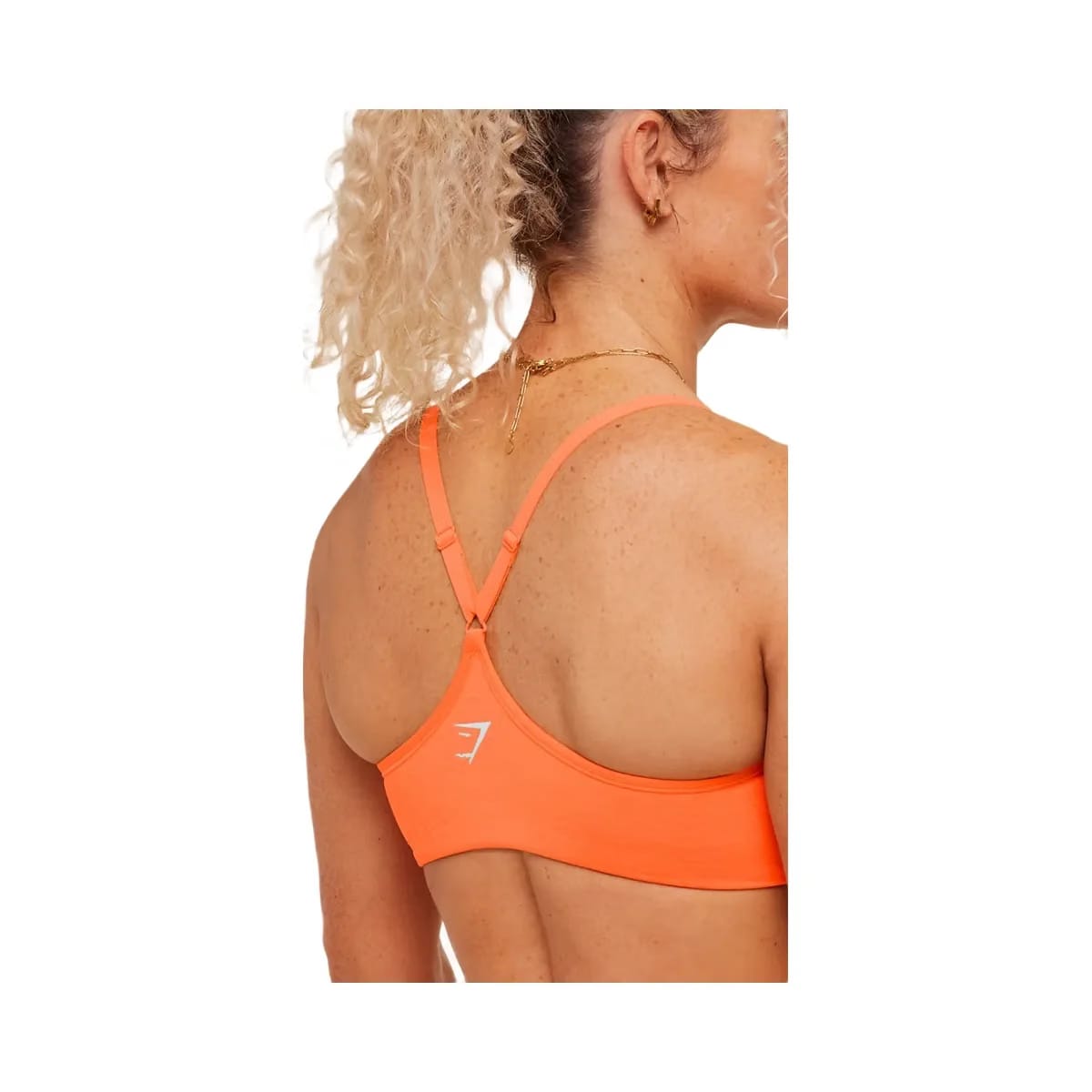 Gymshark Interval Seamless Light Support Sports Bra "Dayglow Peach"