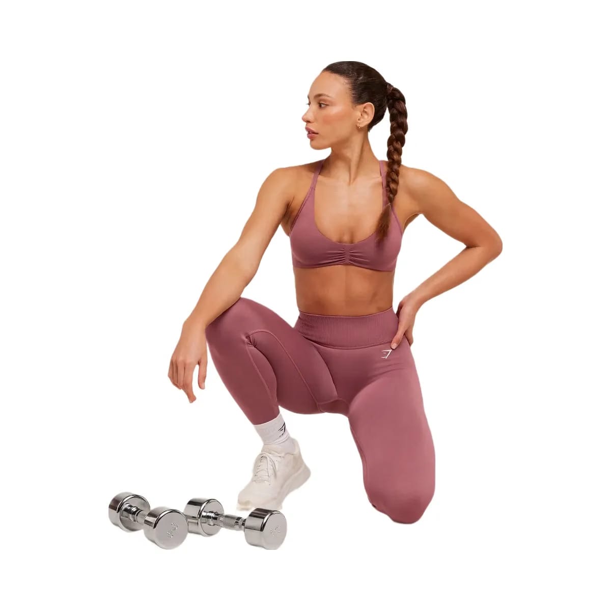 Gymshark Interval Seamless Light Support Sports Bra "Reset Pink"