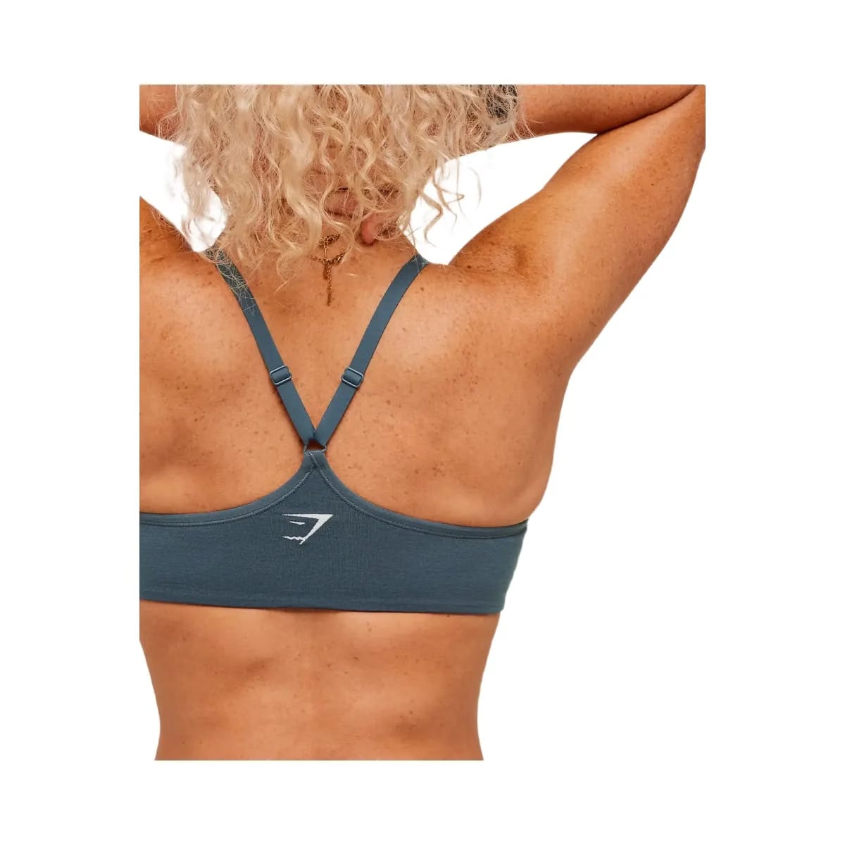 Gymshark Interval Seamless Light Support Sports Bra "Stealth Blue"