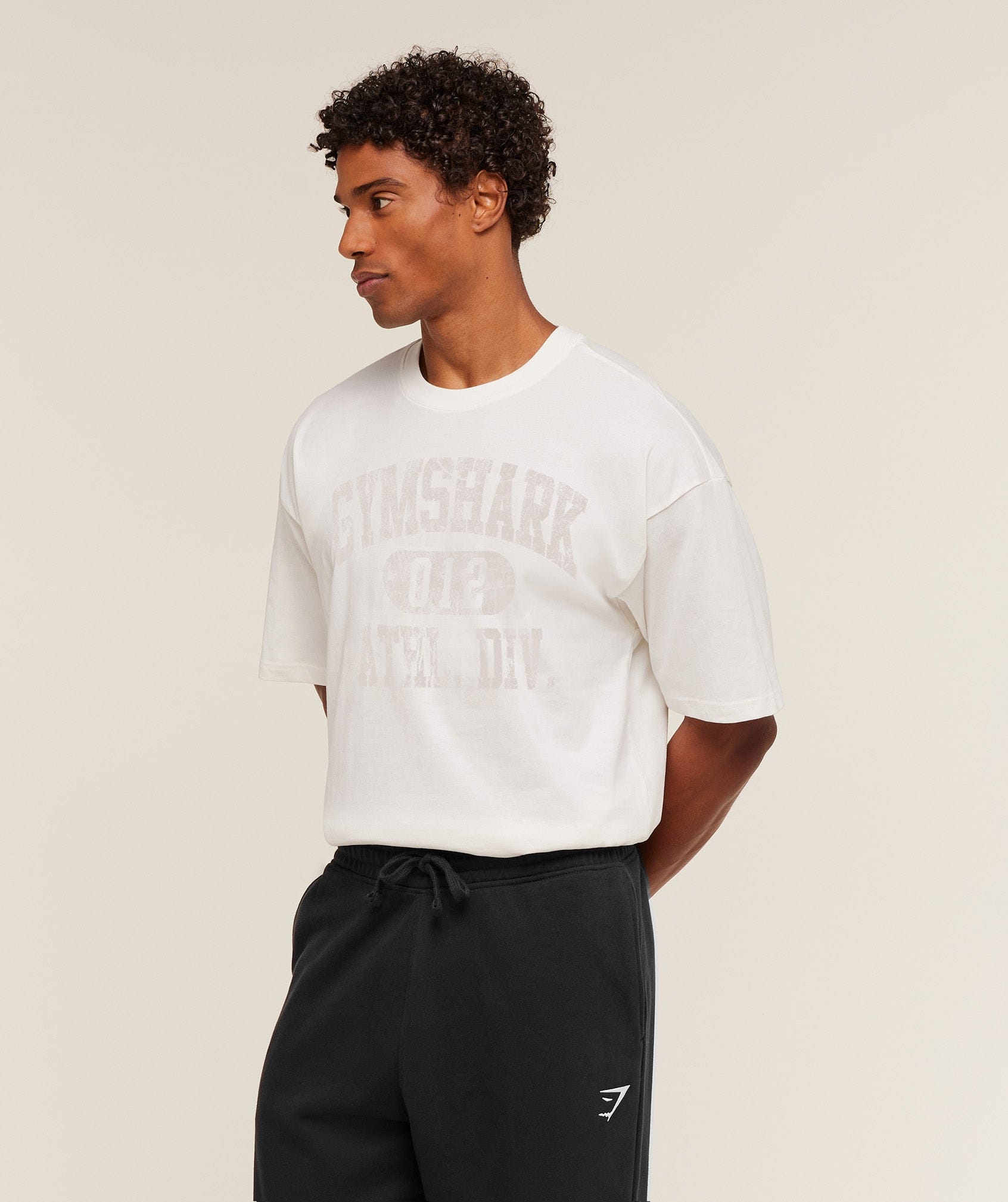 Gymshark Athletic Division Graphic T-Shirt Gs Soft White