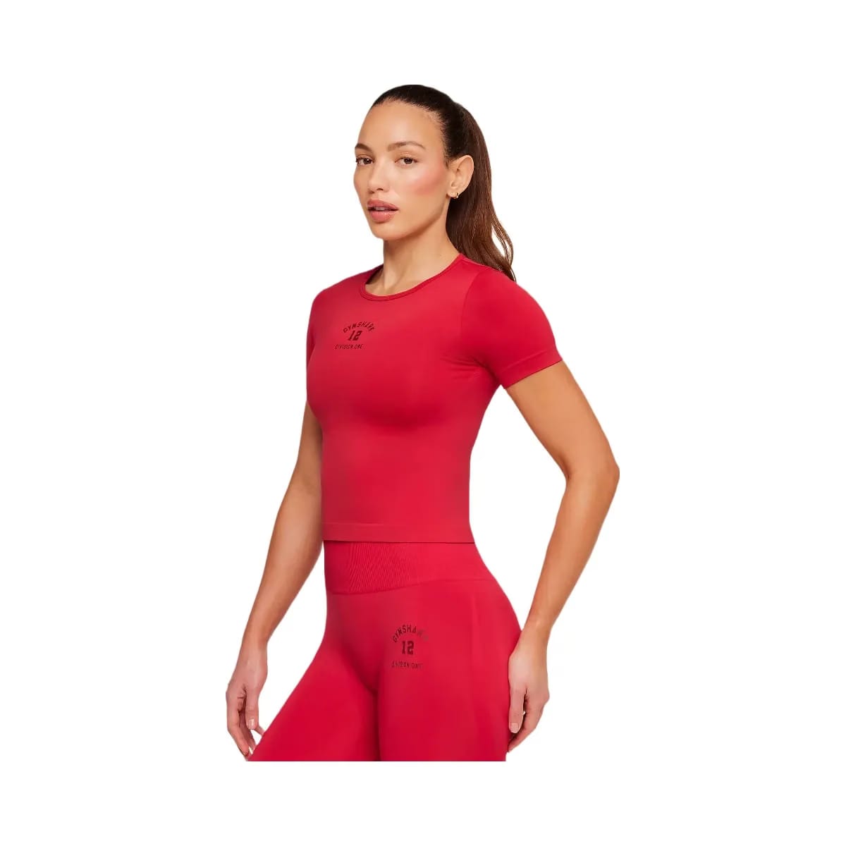 Gymshark Everyday Seamless Graphic Short Sleeve Top "Conditioning Red"