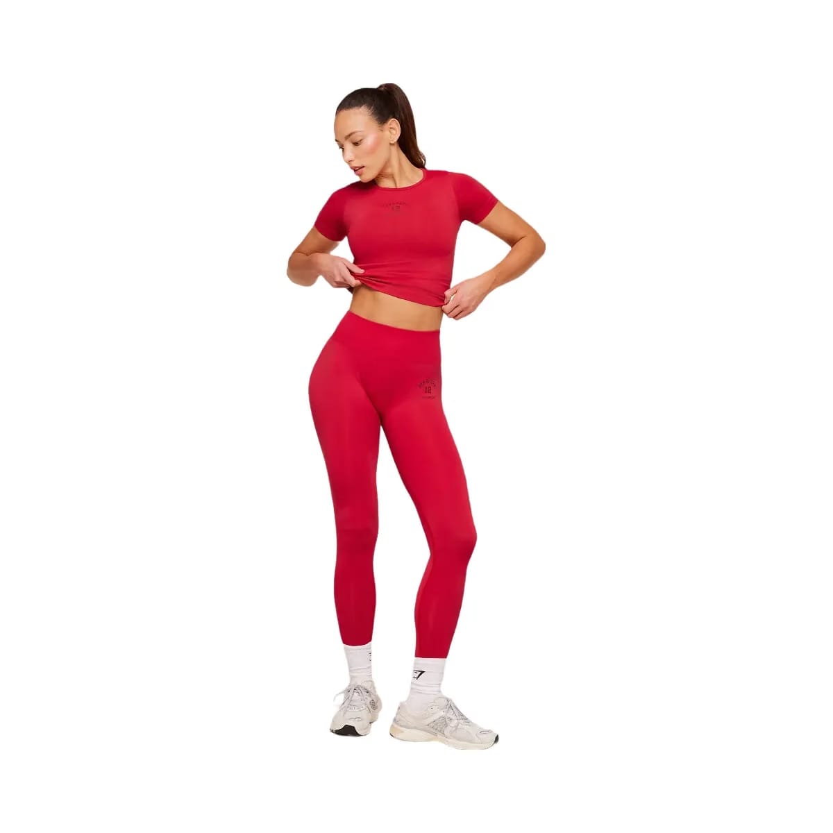 Gymshark Everyday Seamless Graphic Short Sleeve Top "Conditioning Red"