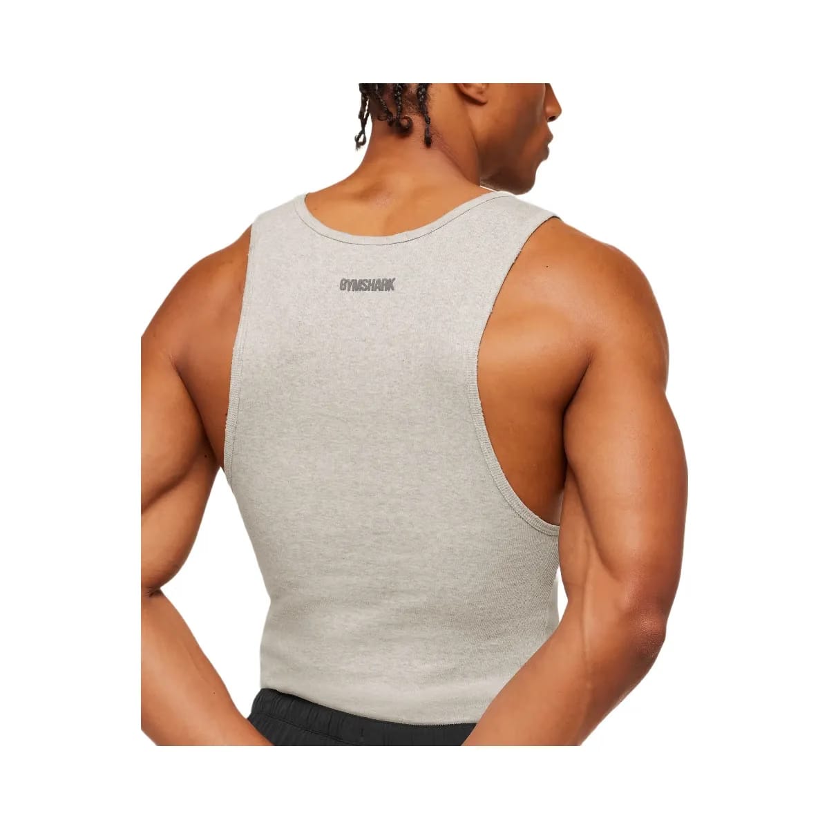 Gymshark x CBUM Ribbed Tank "Bros Stone Grey Marl"