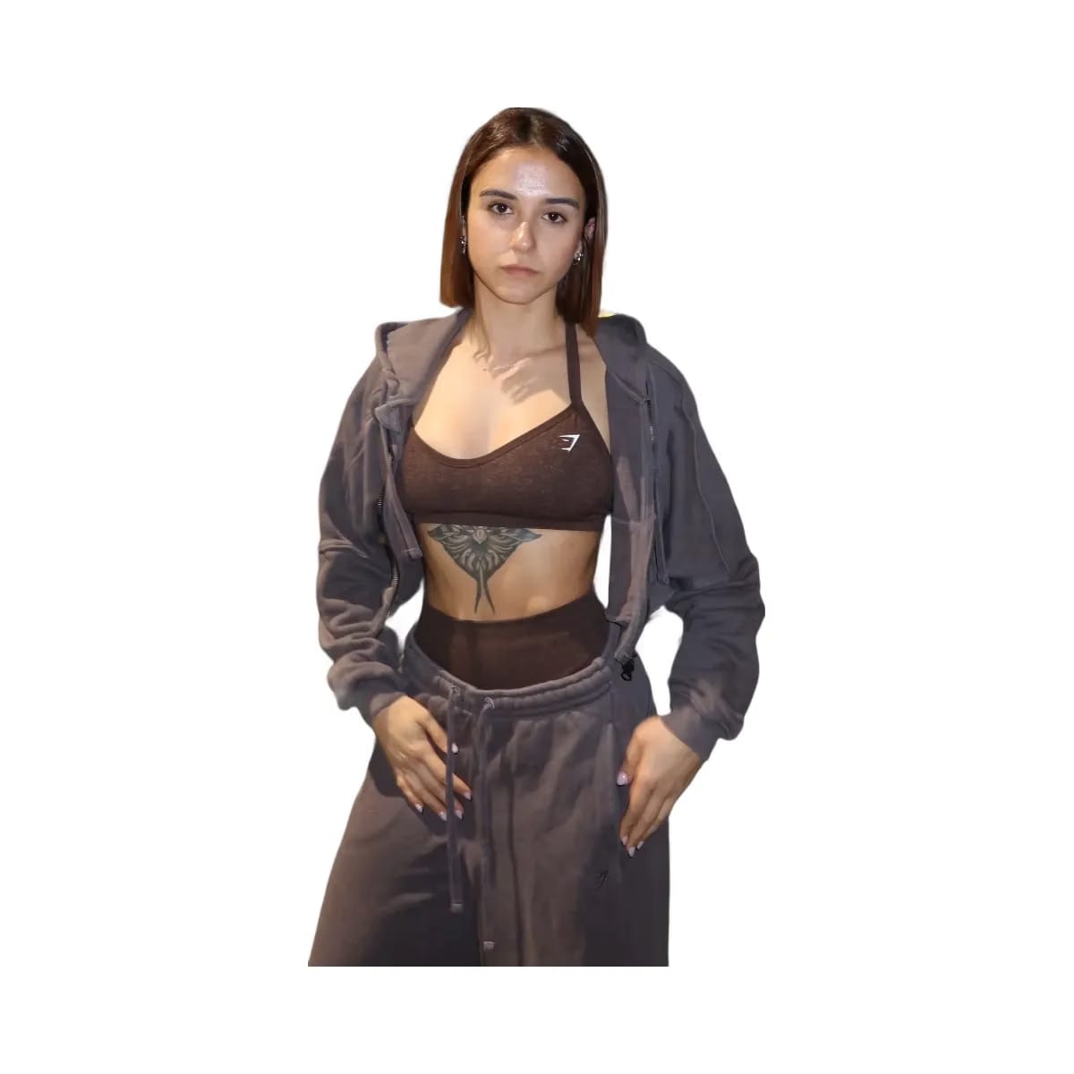 Gymshark Pump Straight Leg Pants "GS Cool Brown WASH"