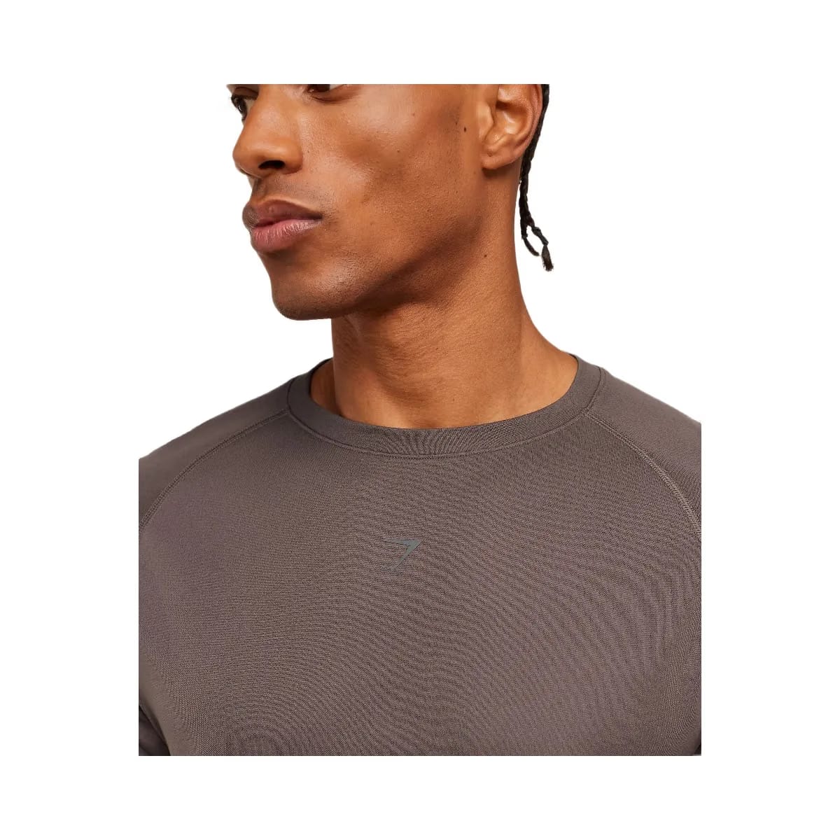 Gymshark Hybrid Engineered Jacquard T-Shirt Cool Brown