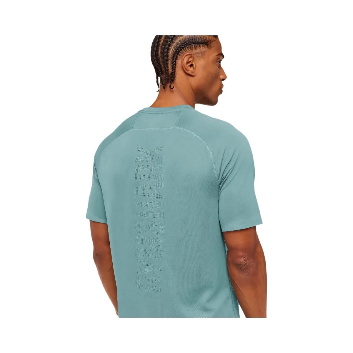 Gymshark Hybrid Engineered Jacquard T-Shirt Storm Blue