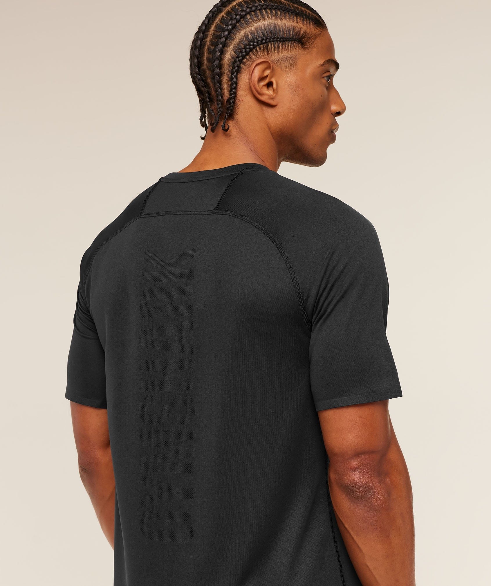 Gymshark Hybrid Engineered Jacquard T-Shirt Storm Blue