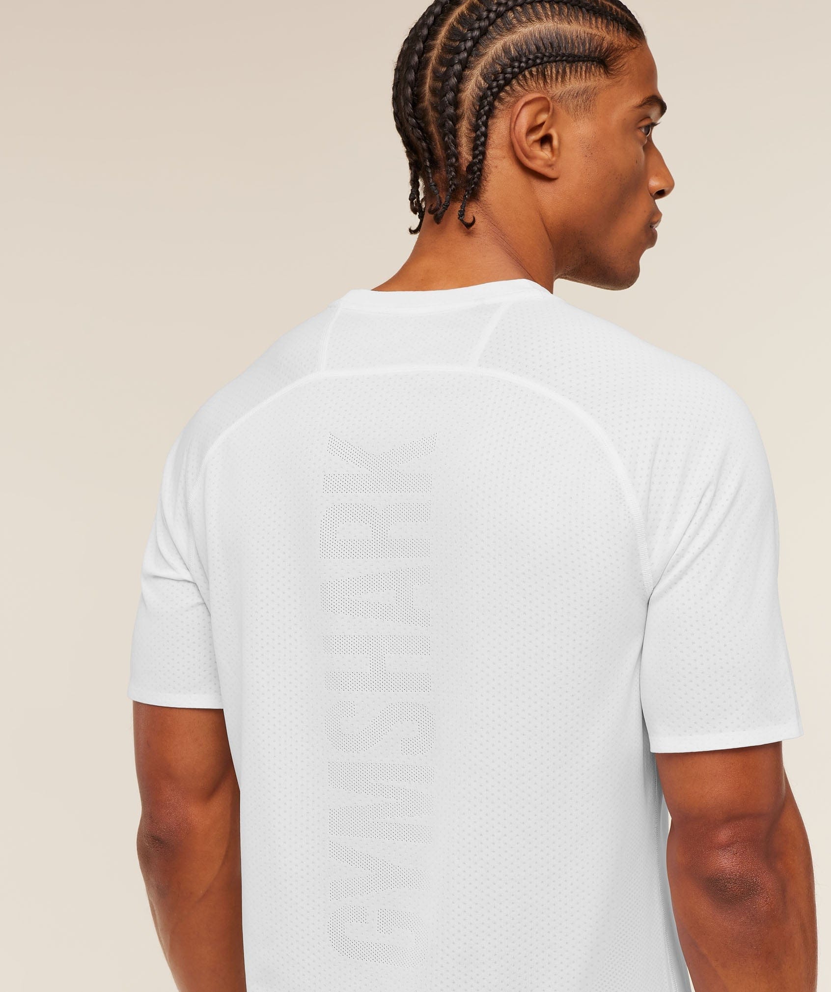 Gymshark Hybrid Engineered Jacquard T-Shirt Storm Blue