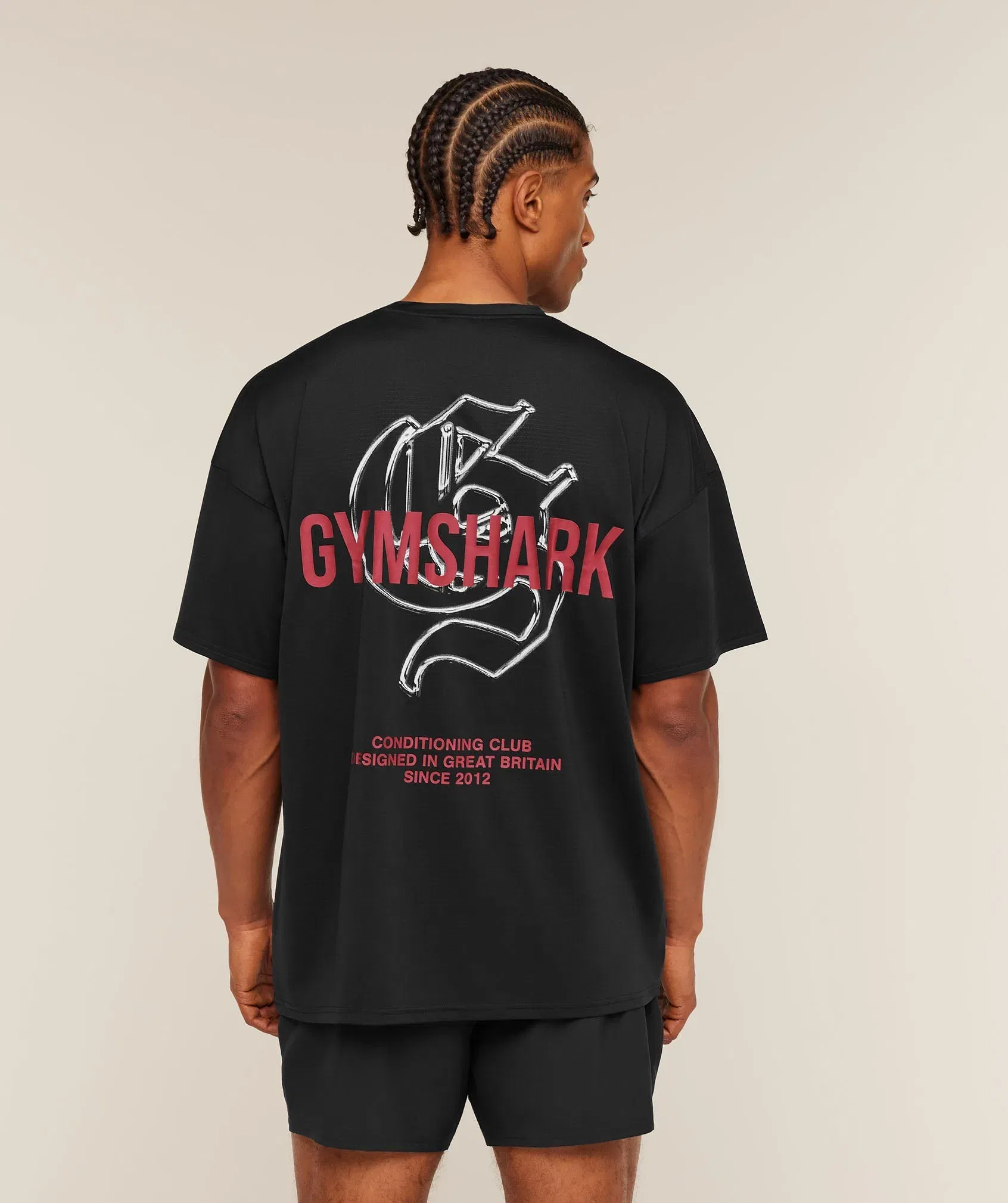Gymshark Chrome Graphic T-Shirt Black