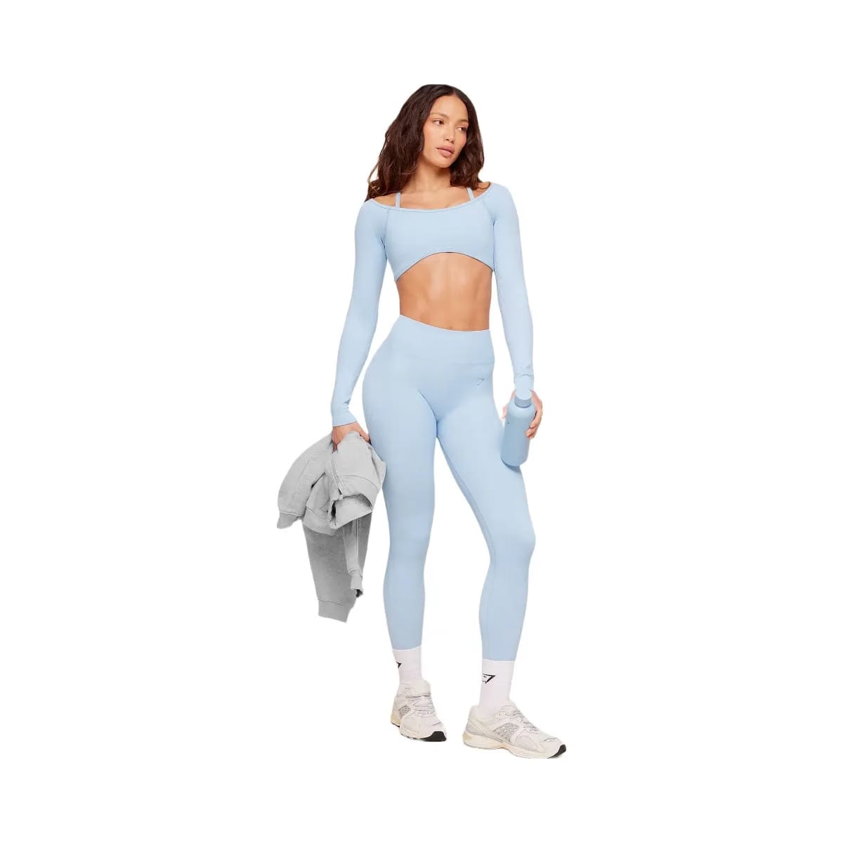 Gymshark Poise Long Sleeve Top "Chilled Blue"