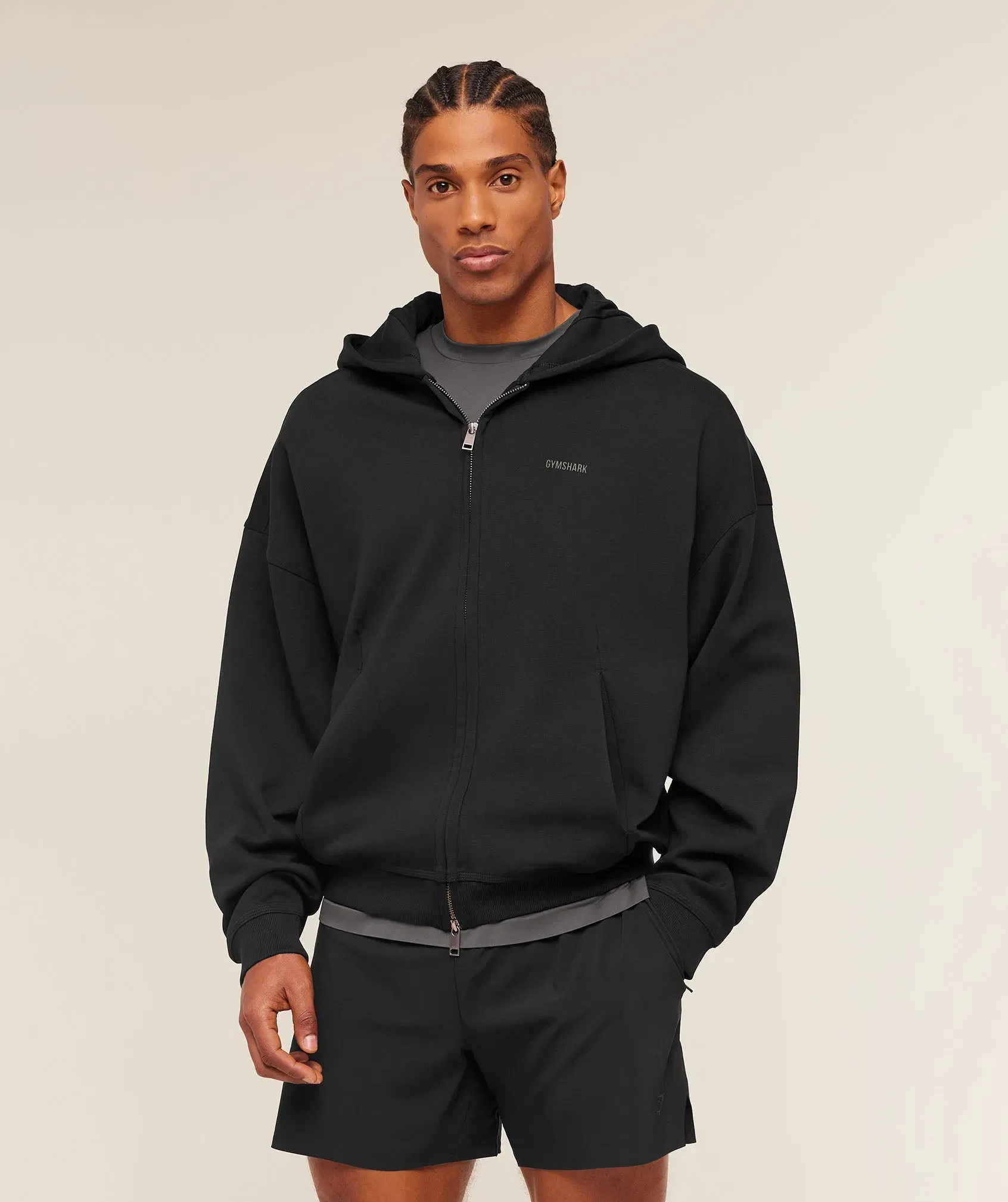 Gymshark Evolve Lightweight Zip Through Hoodie Black
