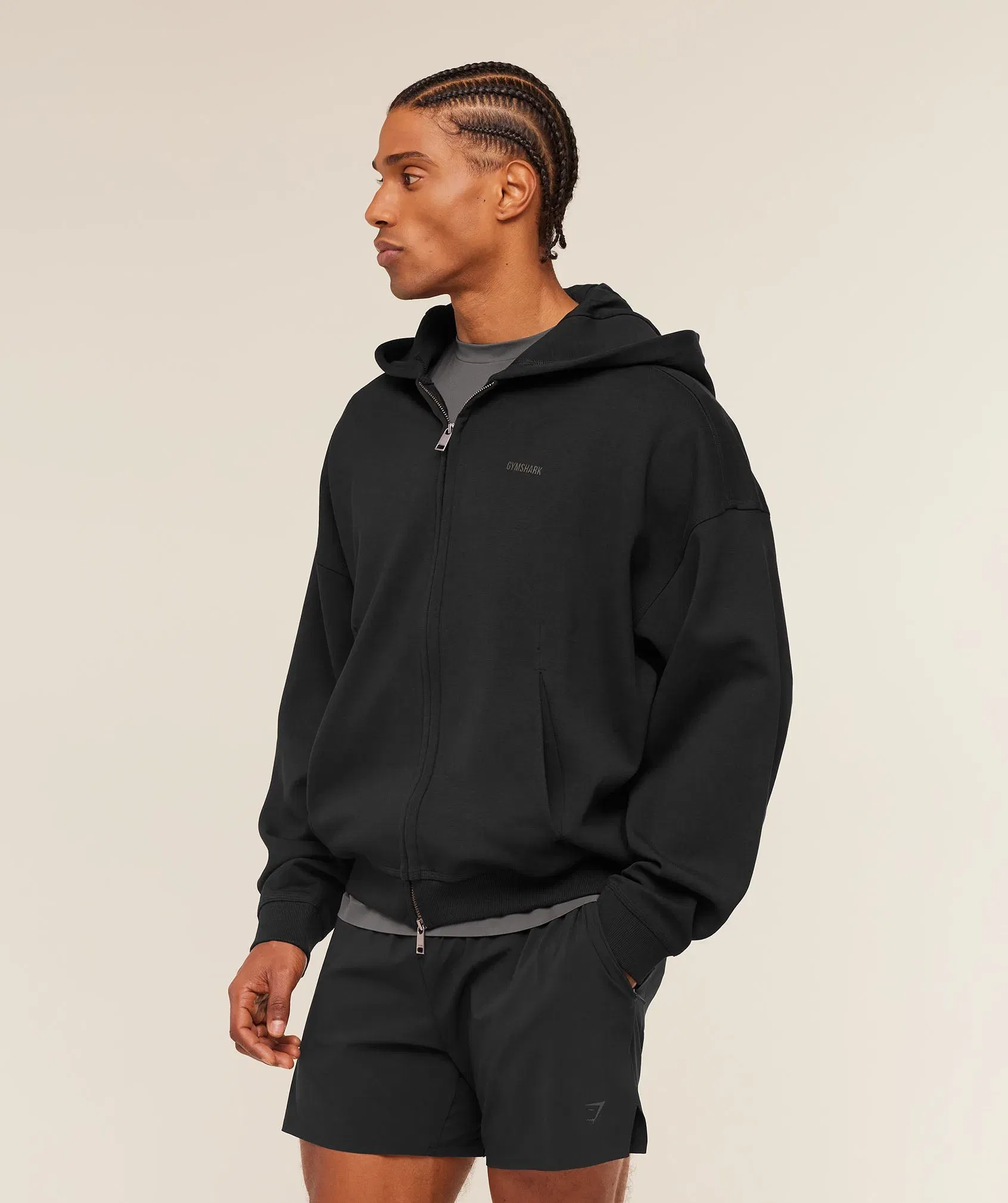 Gymshark Evolve Lightweight Zip Through Hoodie Black