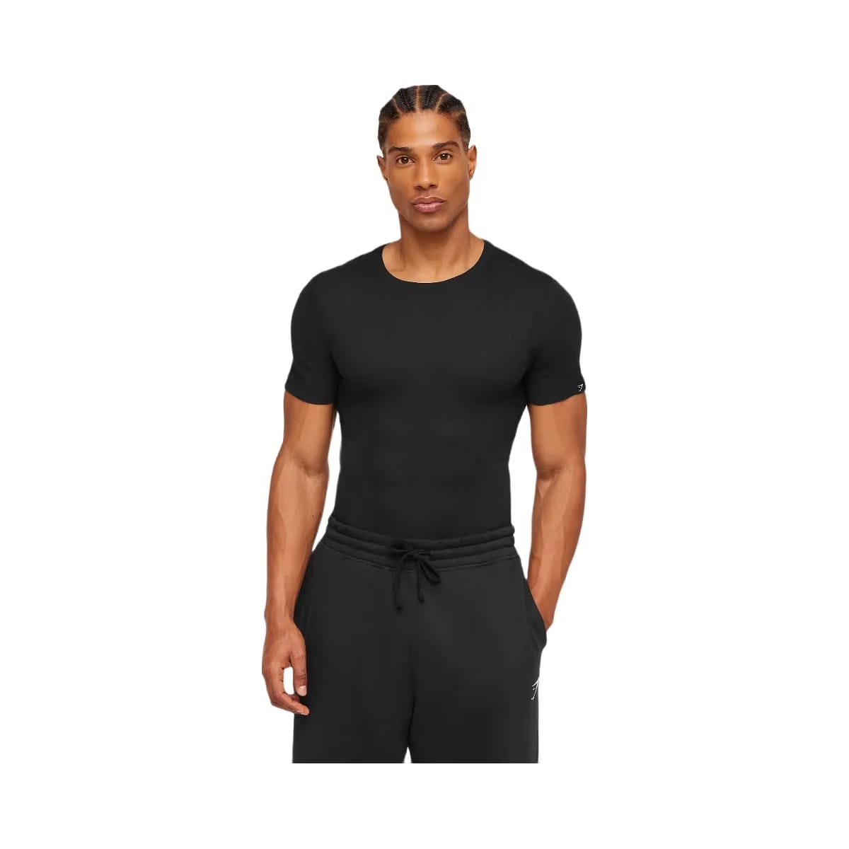 Gymshark Ribbed T-Shirt "Black"
