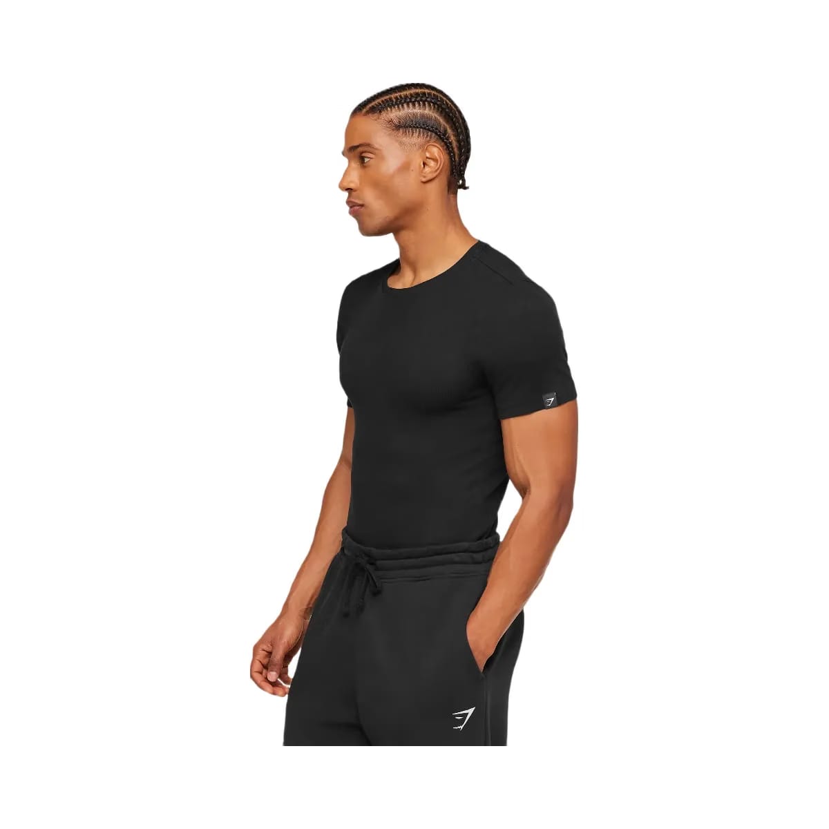 Gymshark Ribbed T-Shirt "Black"