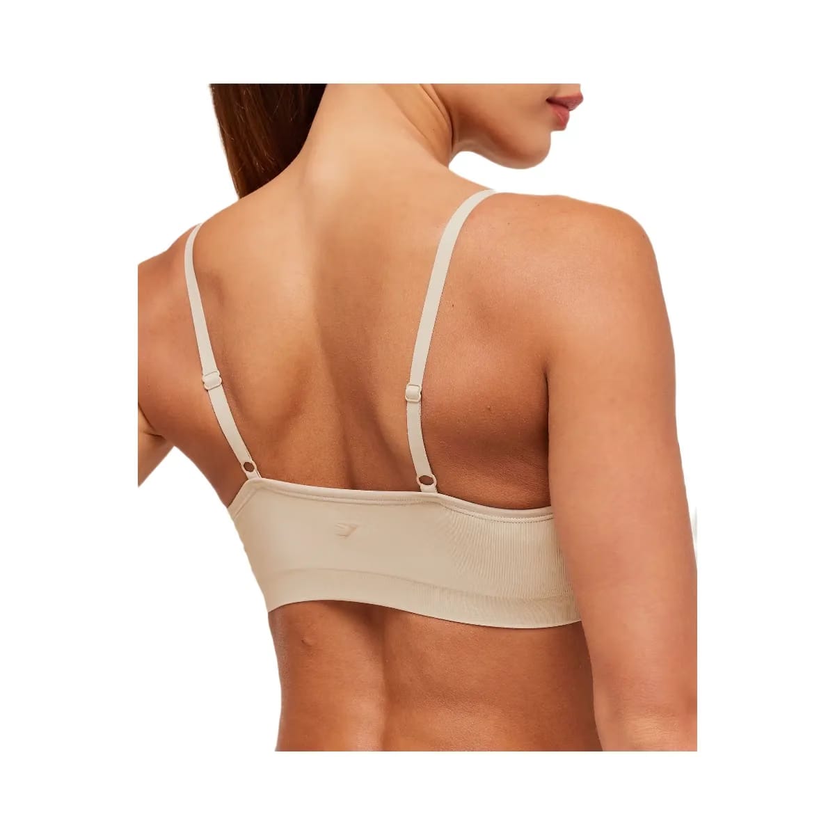Gymshark FeatherForm V-Neck Bralette "Pebble Grey"