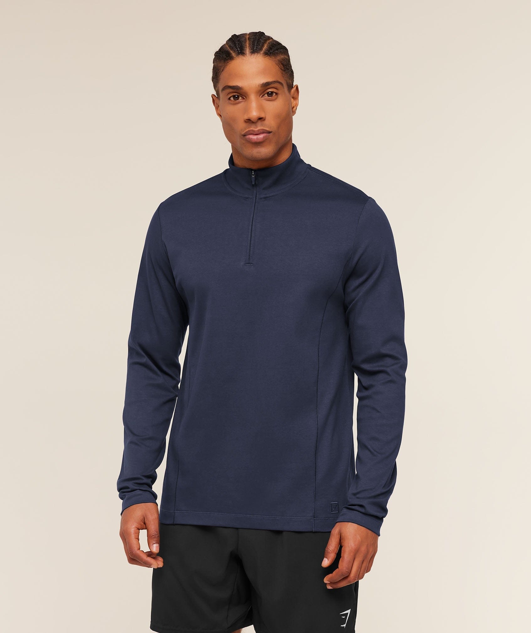 Gymshark Off Duty 1/4 Zip Heavy Blue